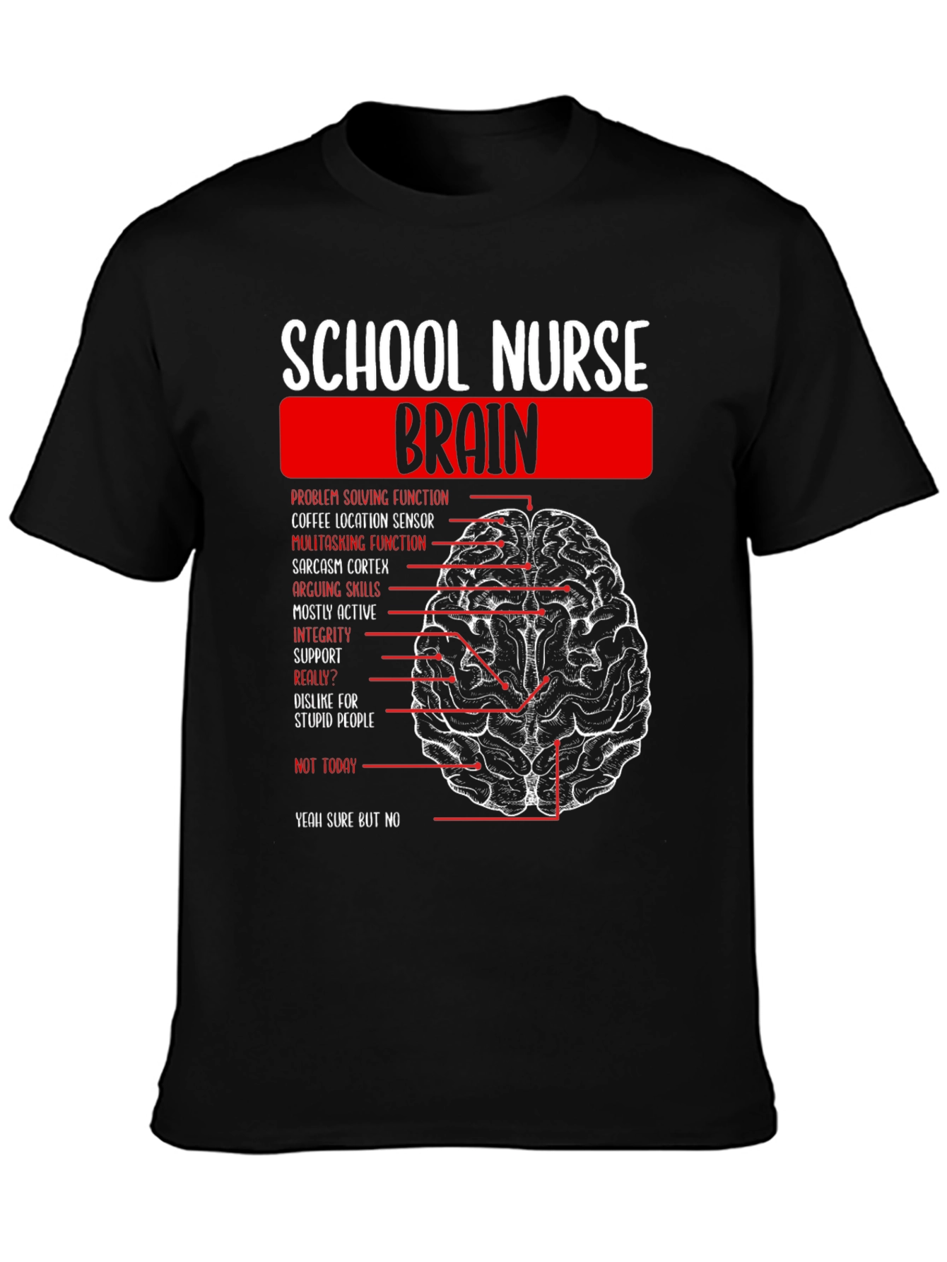 School Nurse Brain Anatomy T-Shirt