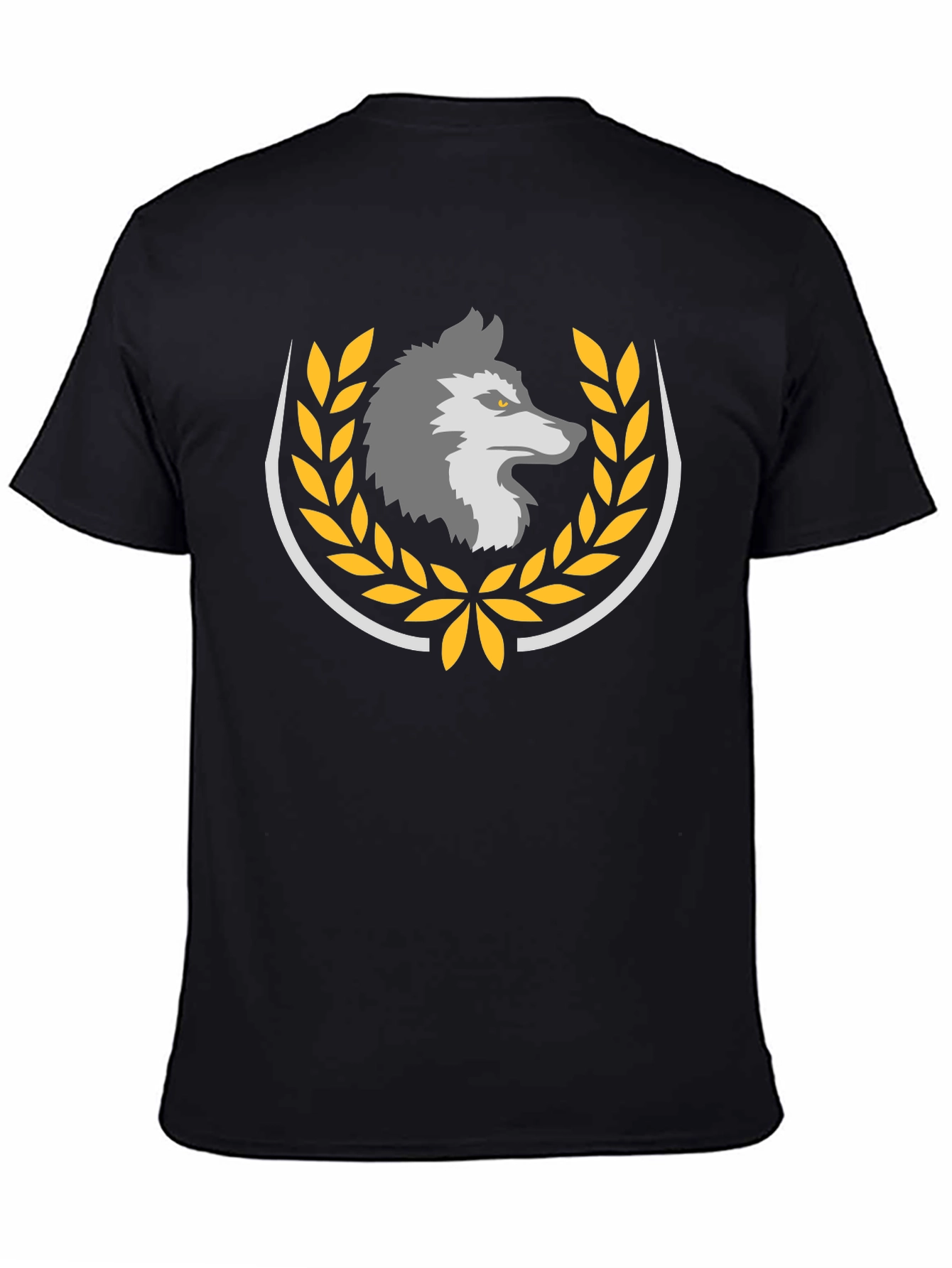 Wolf Crest Graphic Tee - Premium Black T-Shirt