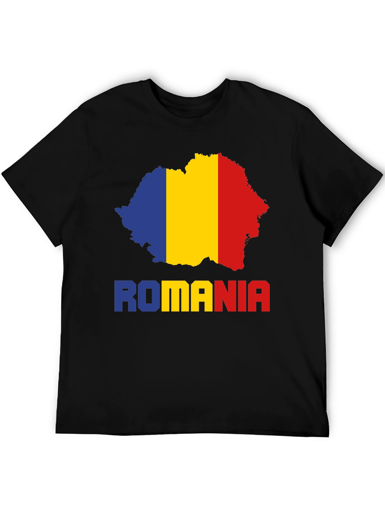 Romania Flag Map T-Shirt - Country Pride Tee