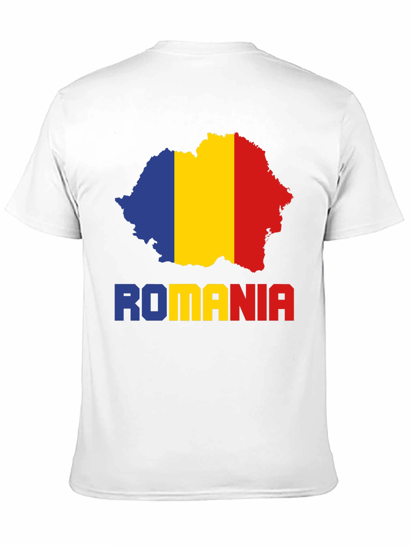 Romania Flag Map T-Shirt - Country Pride Tee