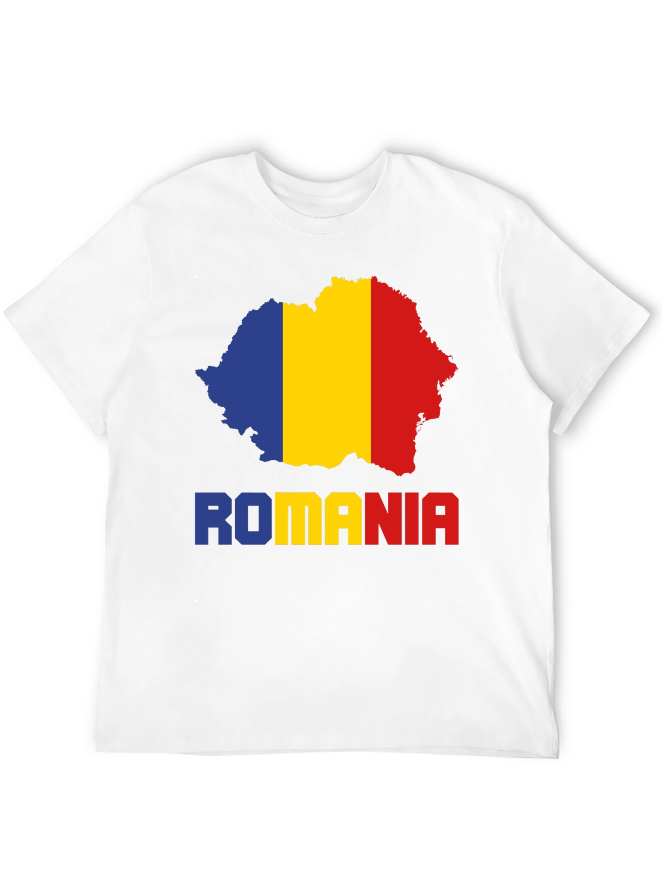Romania Flag Map T-Shirt - Country Pride Tee