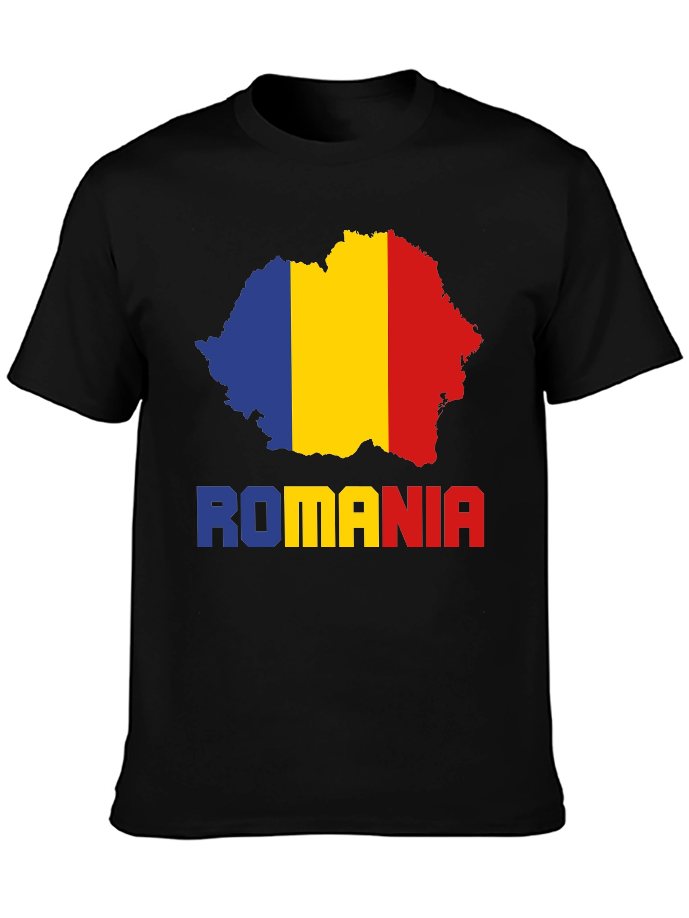 Romania Flag Map T-Shirt - Country Pride Tee