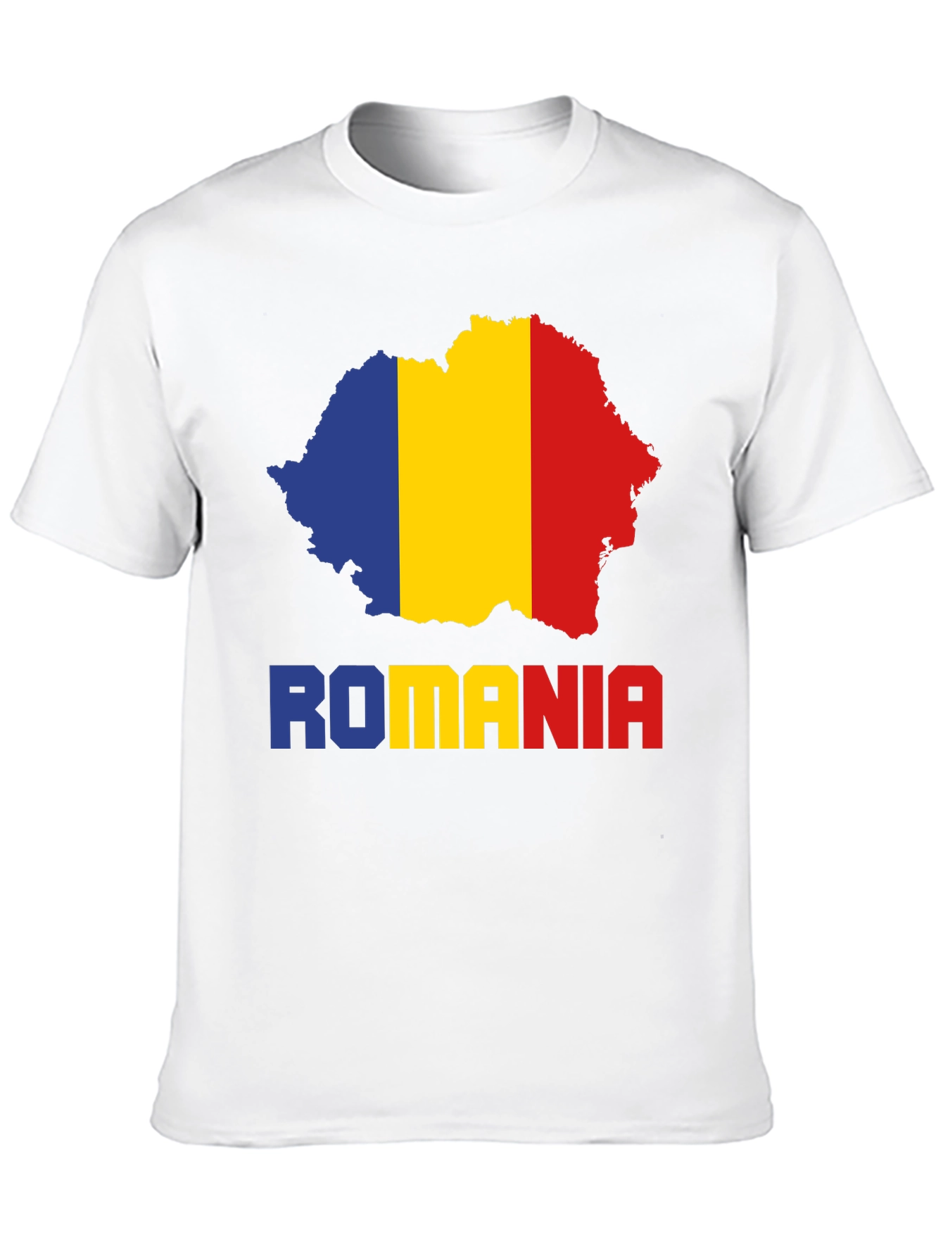 Romania Flag Map T-Shirt - Country Pride Tee