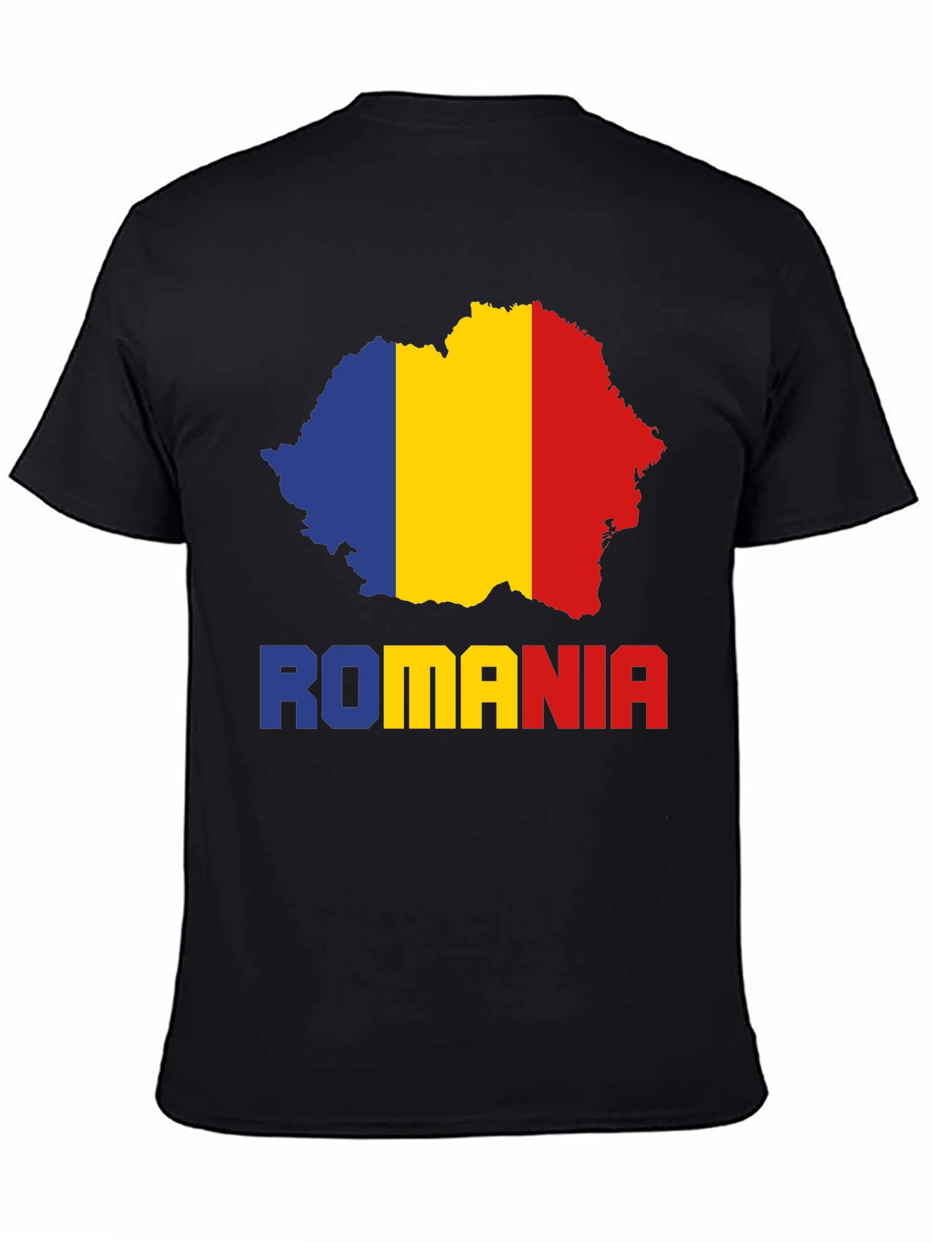 Romania Flag Map T-Shirt - Country Pride Tee