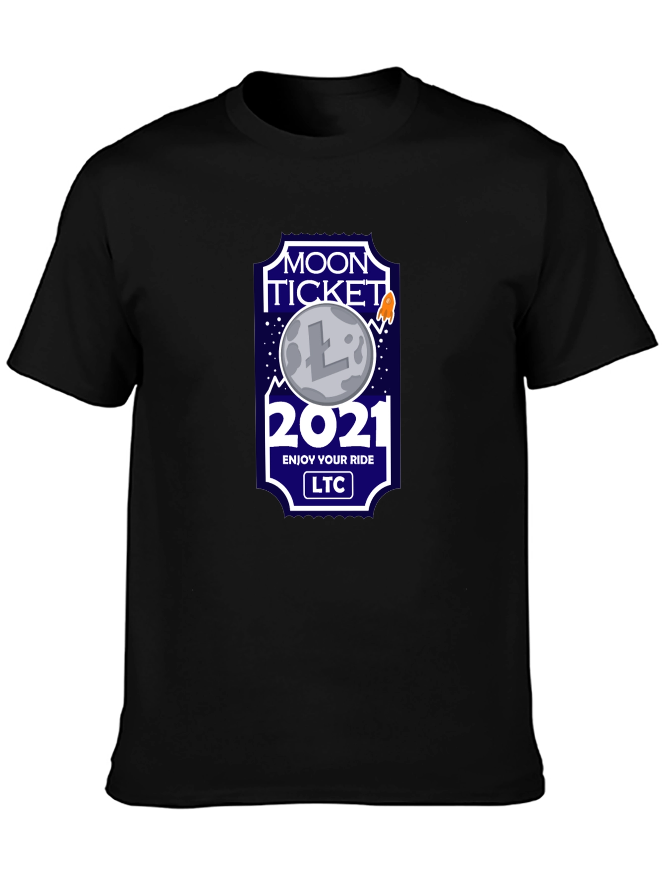 Litecoin LTC Moon Ticket 2021 T-Shirt