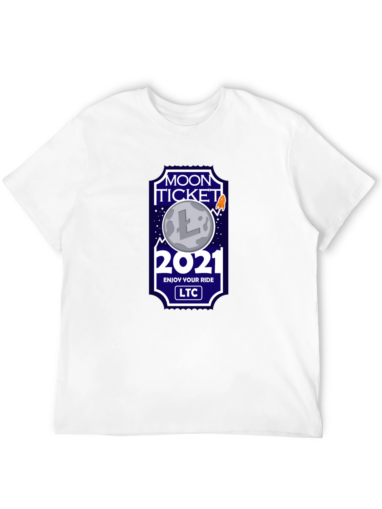 Litecoin LTC Moon Ticket 2021 T-Shirt