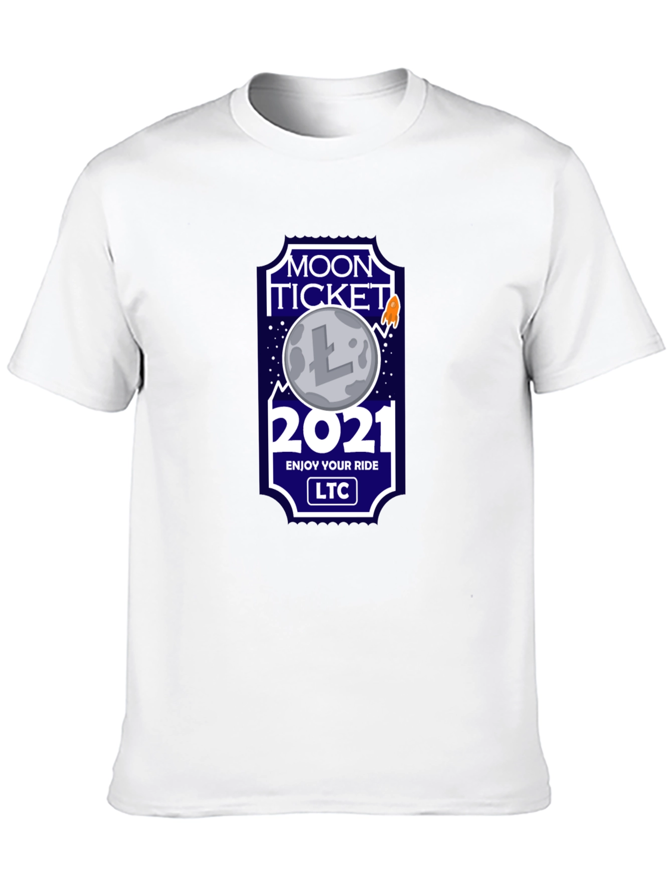 Litecoin LTC Moon Ticket 2021 T-Shirt
