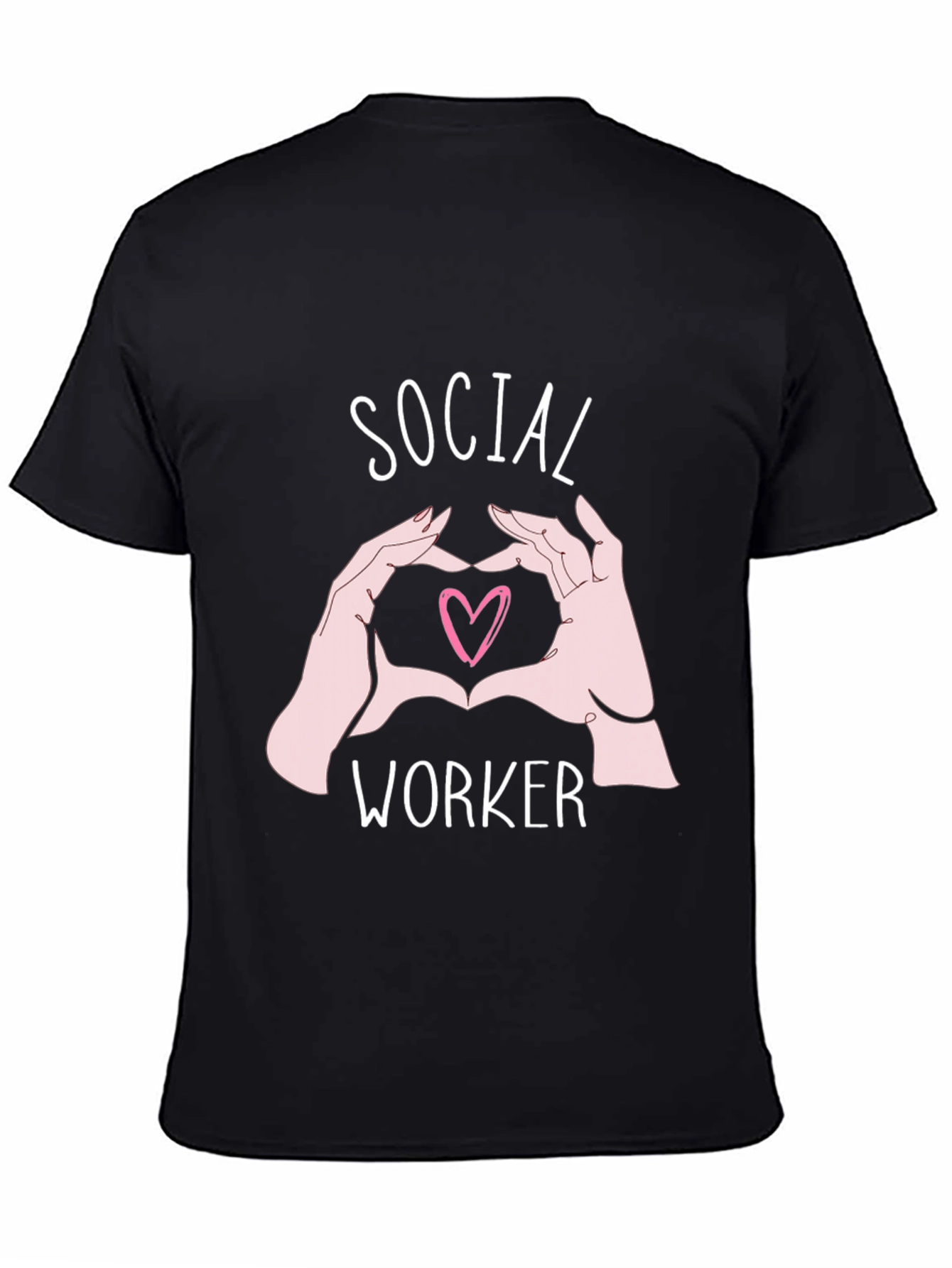 Social Worker Heart Hands Graphic Tee