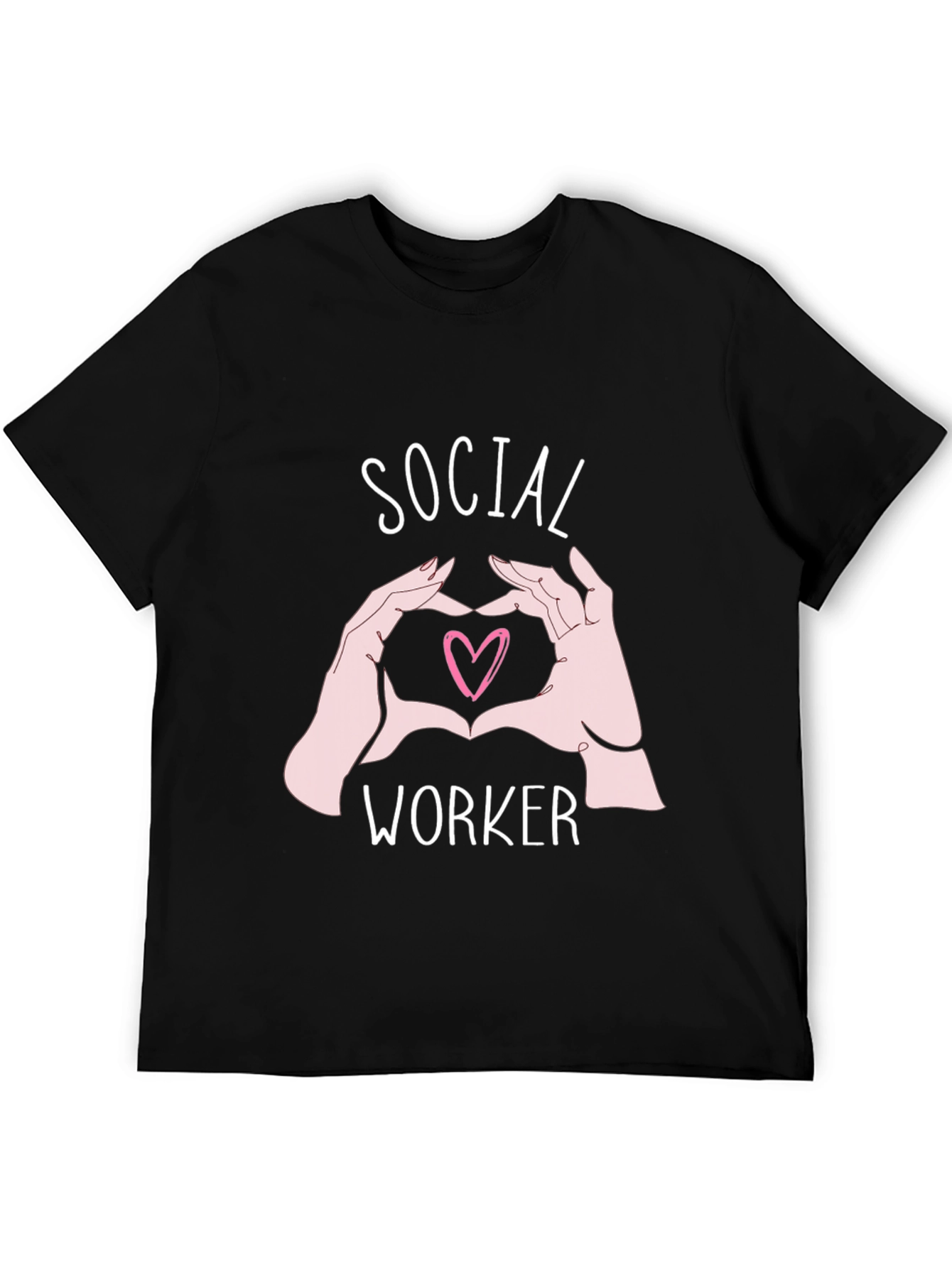 Social Worker Heart Hands Graphic Tee