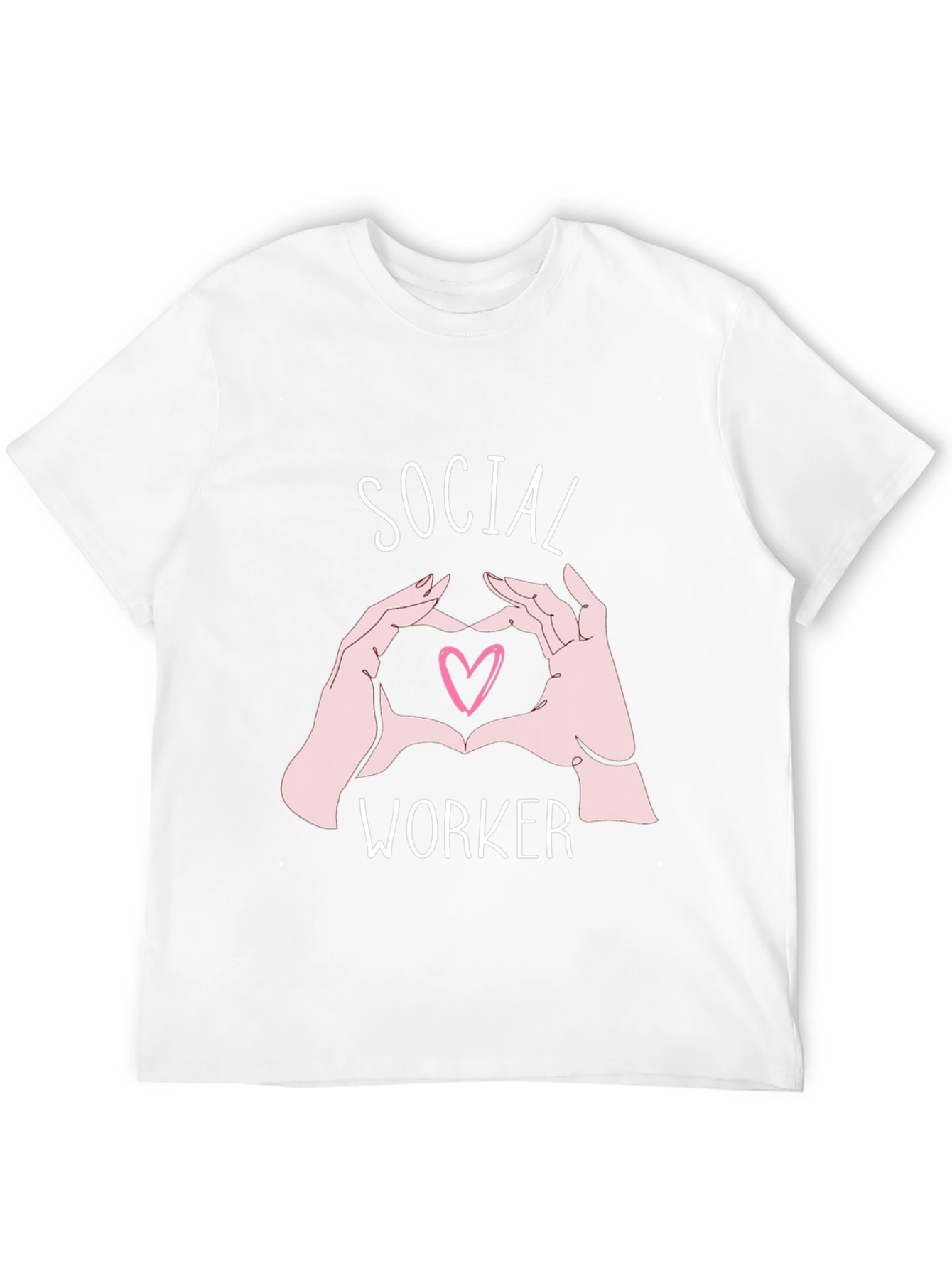 Social Worker Heart Hands Graphic Tee