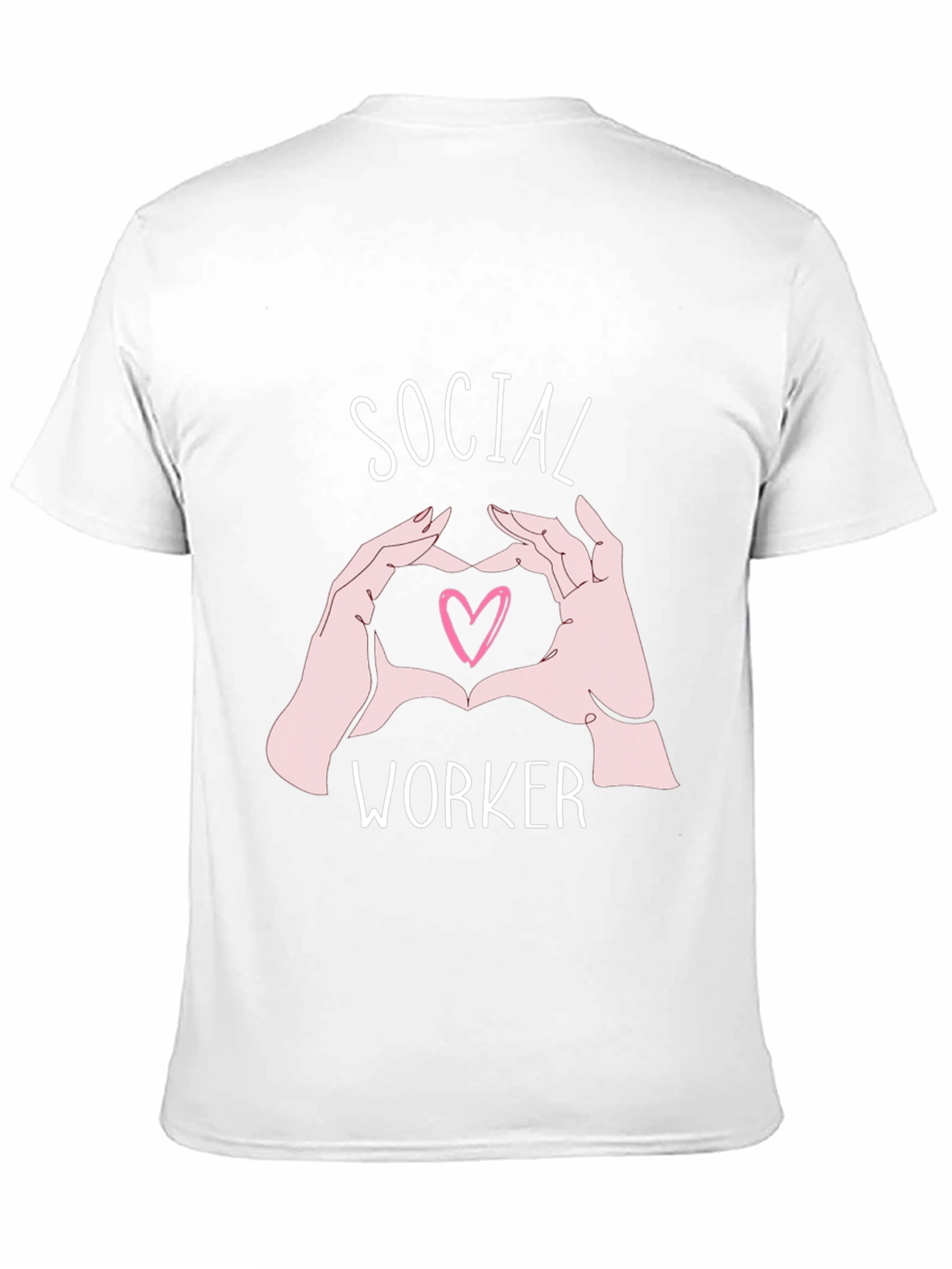 Social Worker Heart Hands Graphic Tee