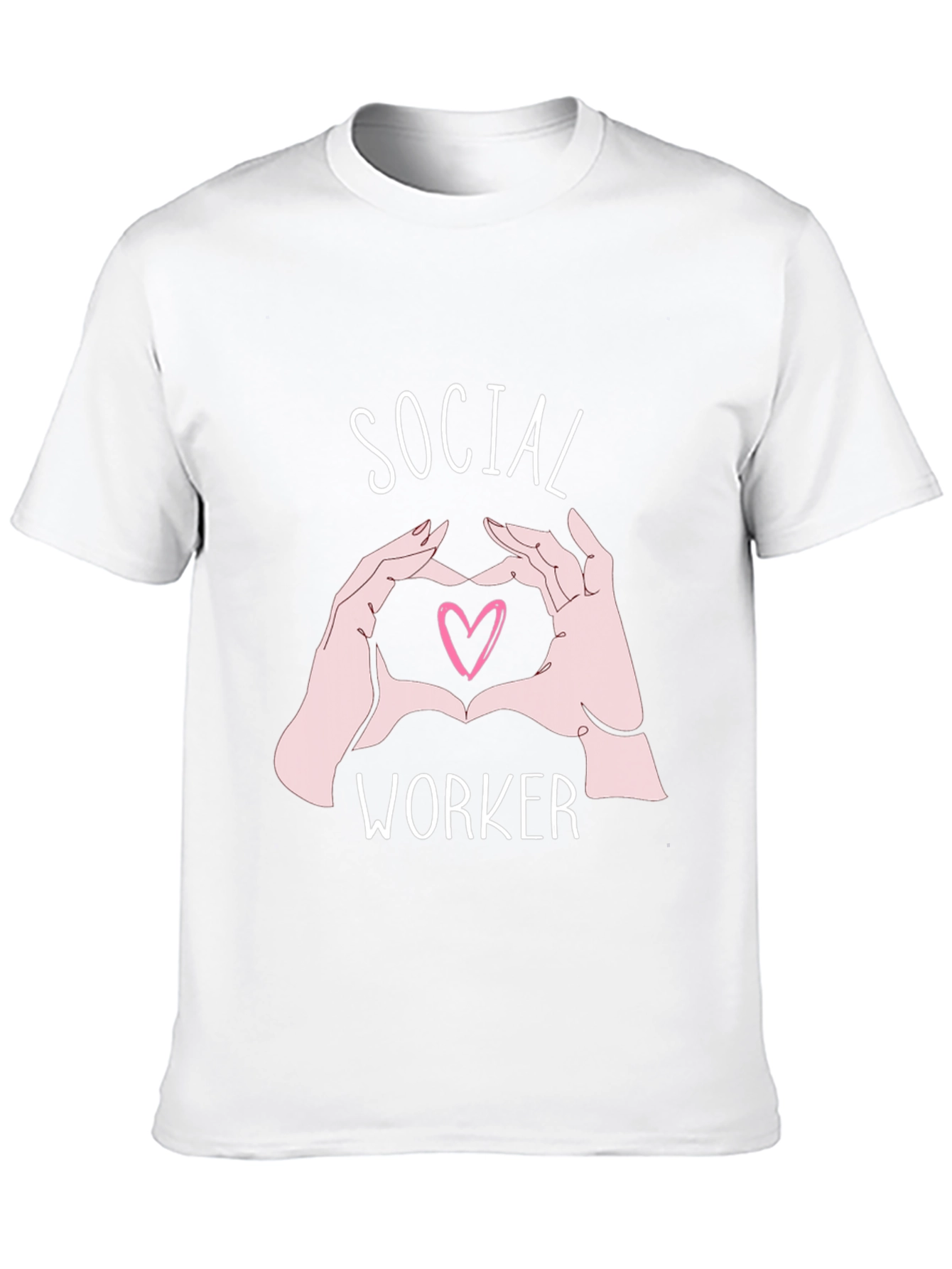Social Worker Heart Hands Graphic Tee