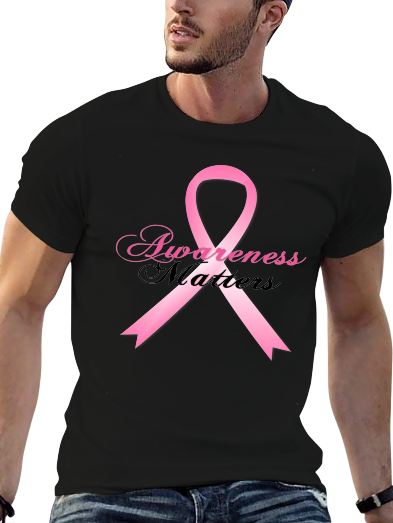Awareness Matters T-Shirt Pink Ribbon Breast Cancer Support