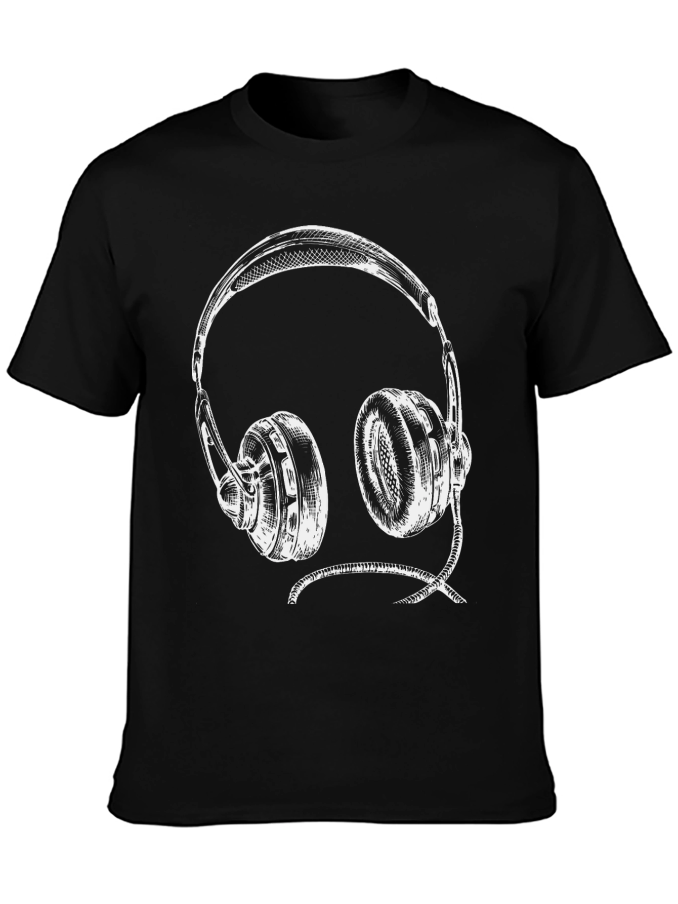 Headphone Graphic Tee - Black