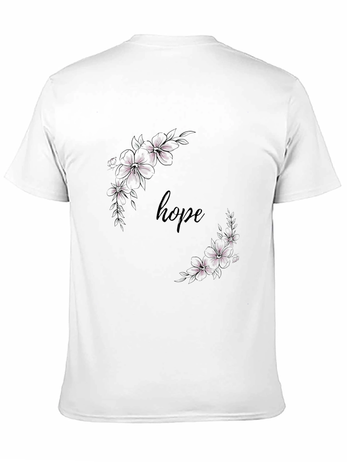 Hope Floral Graphic Tee - Stylish Black T-Shirt