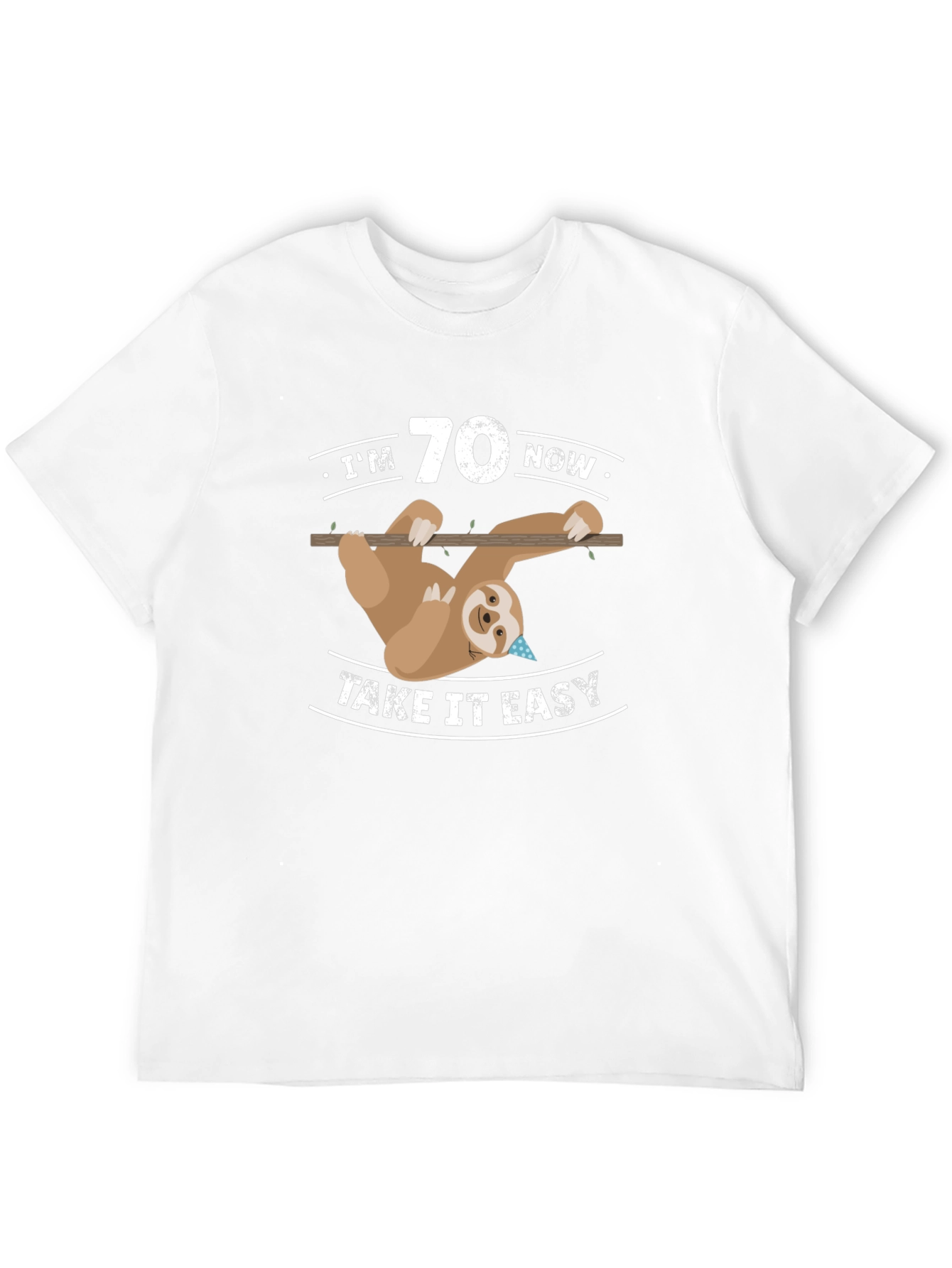 Im 70 Now Take It Easy Sloth Graphic Tee