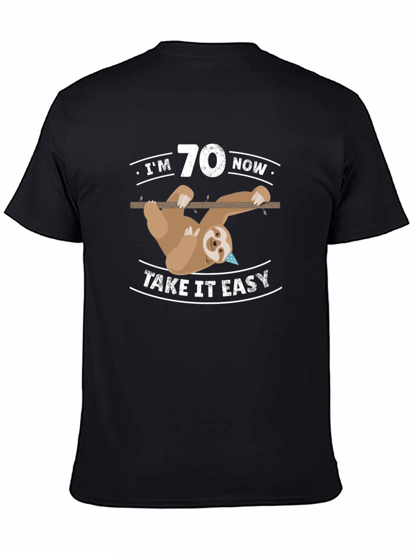 Im 70 Now Take It Easy Sloth Graphic Tee