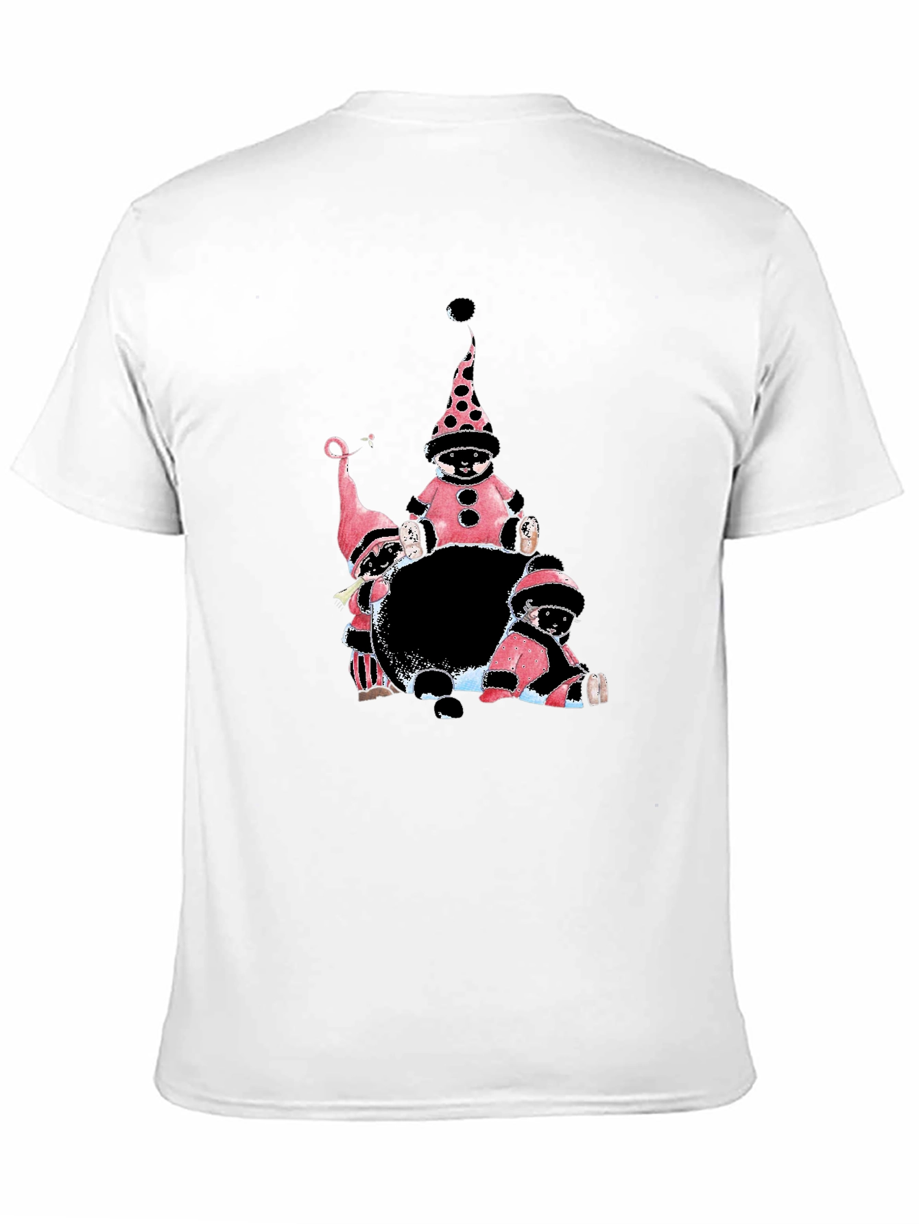 Whimsical Gnomes Black Graphic Tee