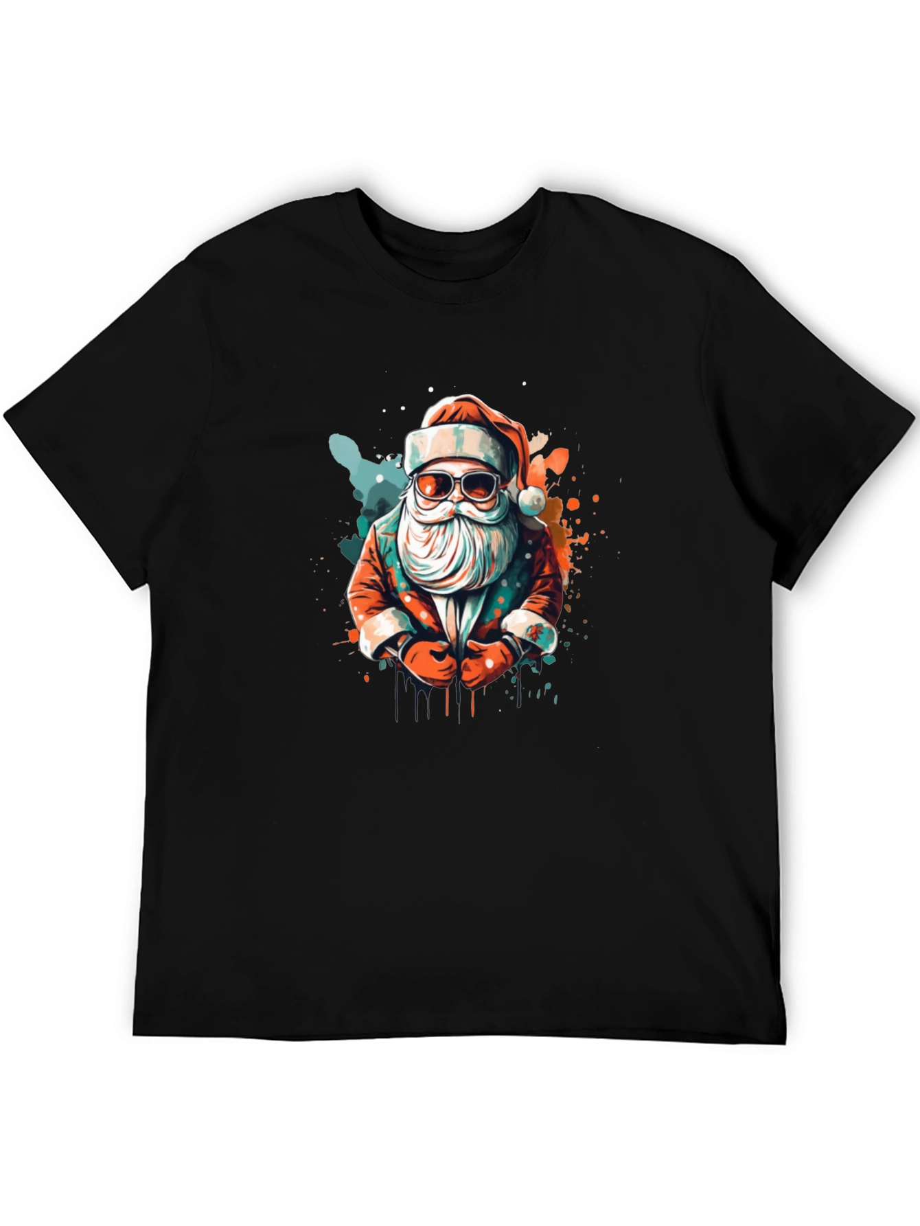 Cool Santa Graphic Tee - Holiday Style