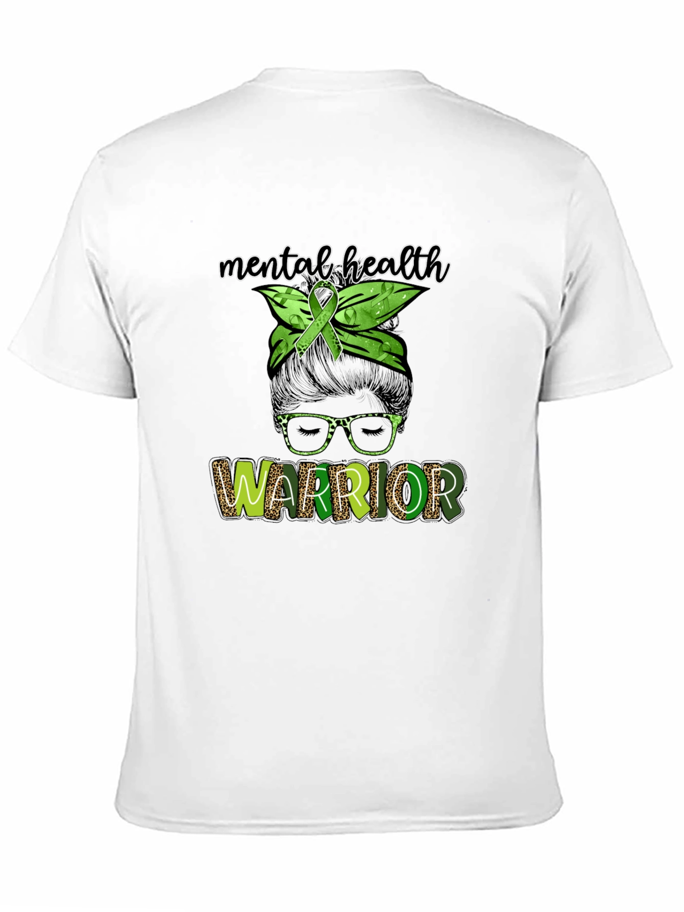 Mental Health Warrior Messy Bun T-Shirt