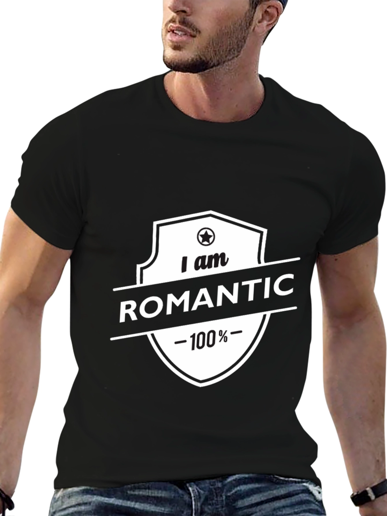 Romantic 100% Black T-Shirt