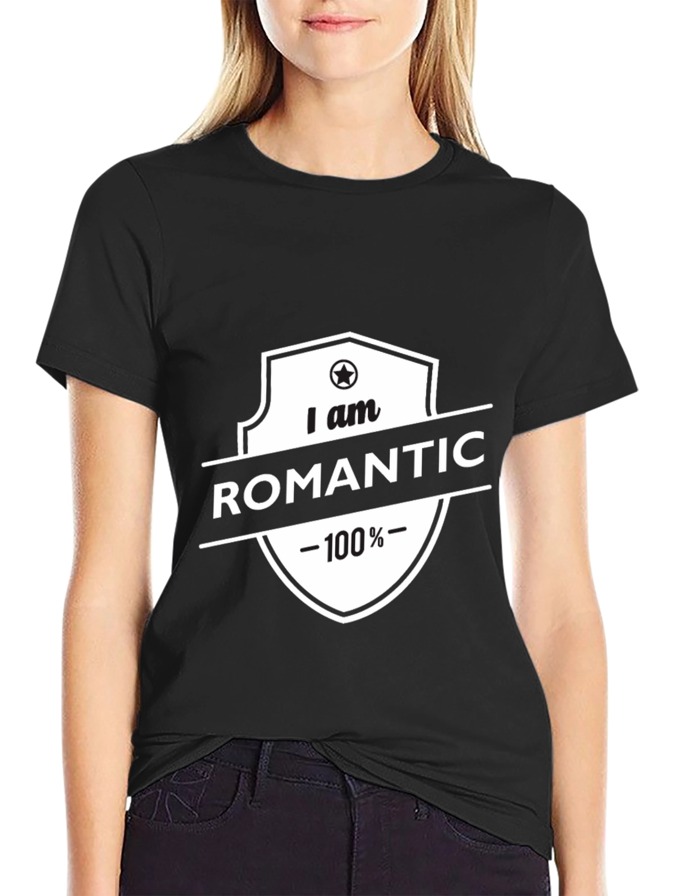 Romantic 100% Black T-Shirt