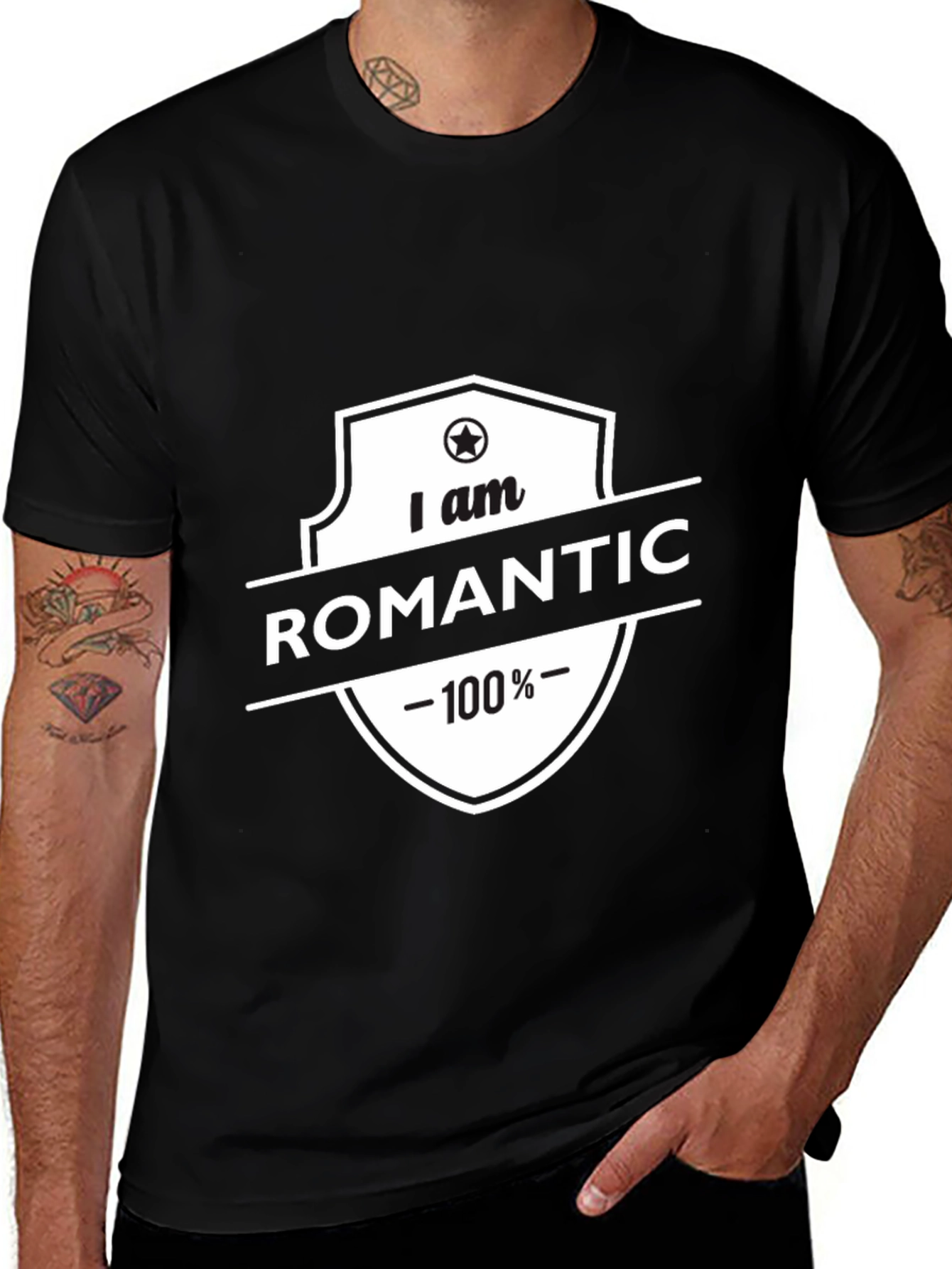 Romantic 100% Black T-Shirt
