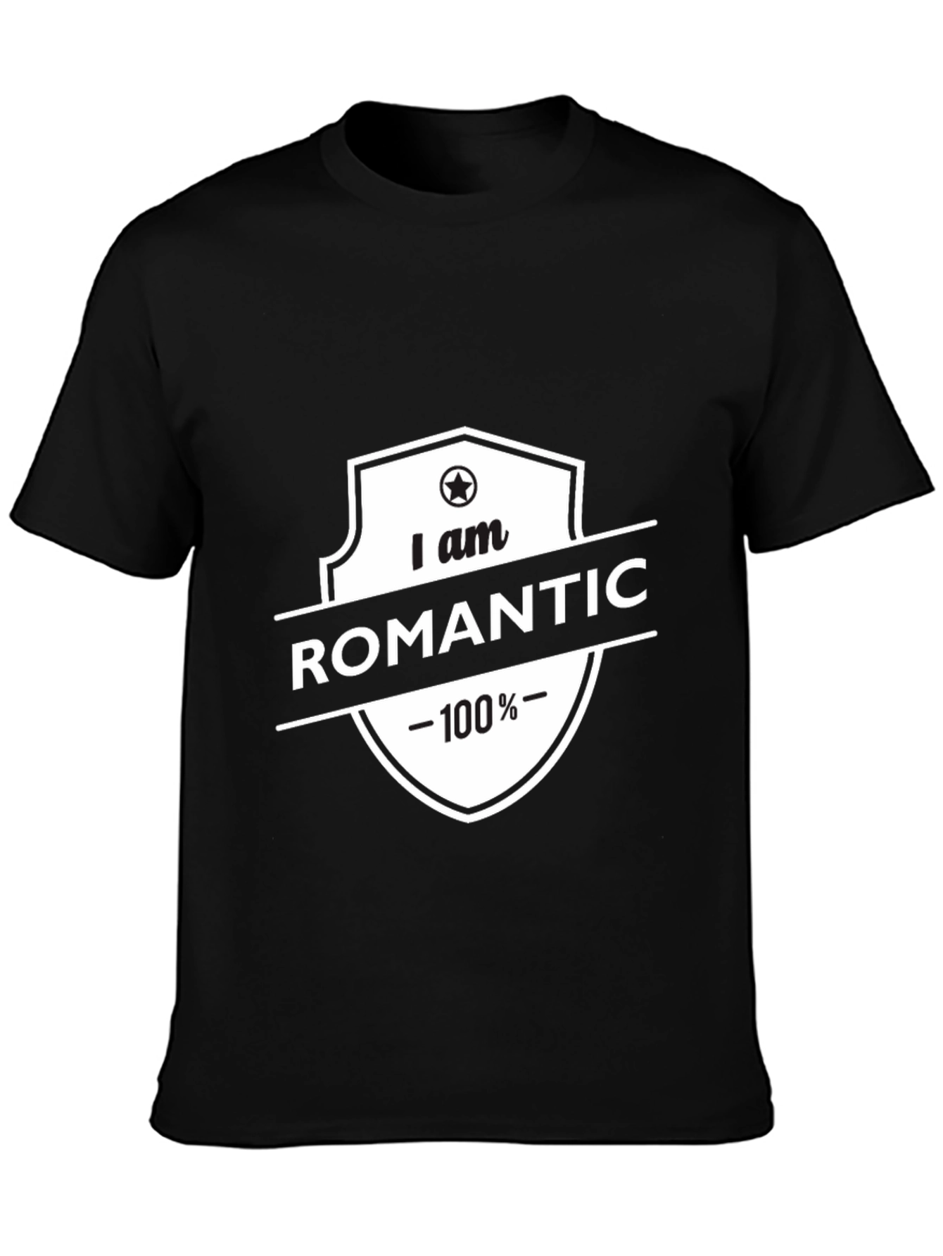 Romantic 100% Black T-Shirt
