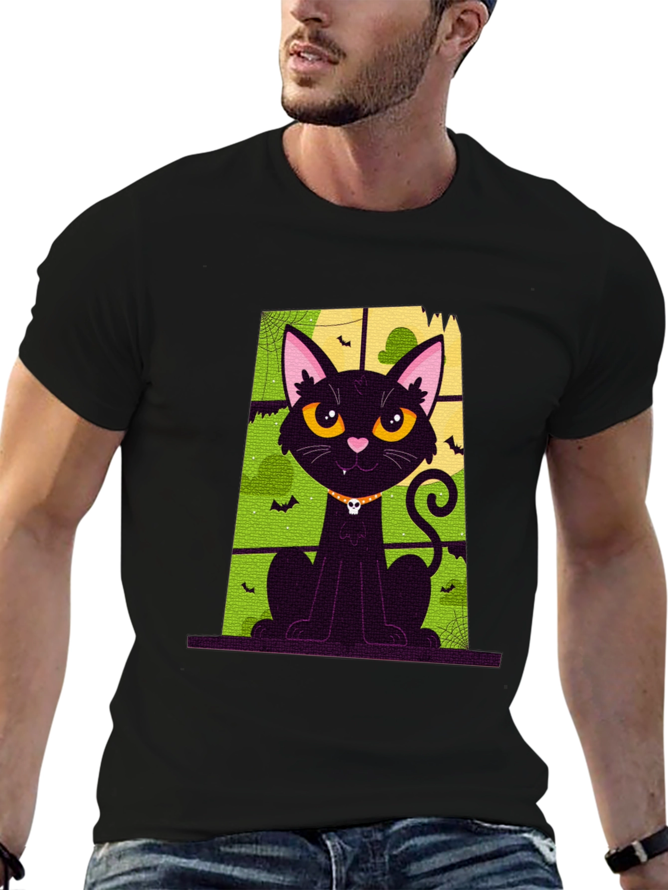 Halloween Cat T-Shirt - Spooky Season Apparel