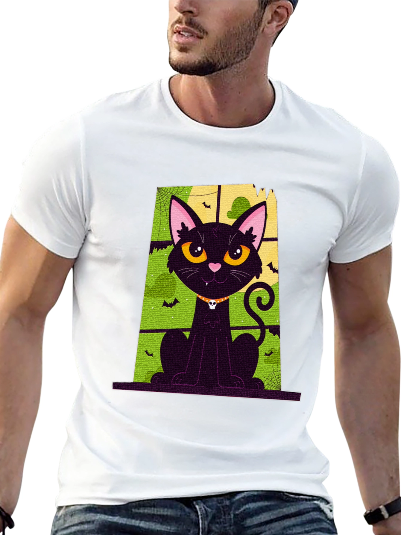 Halloween Cat T-Shirt - Spooky Season Apparel