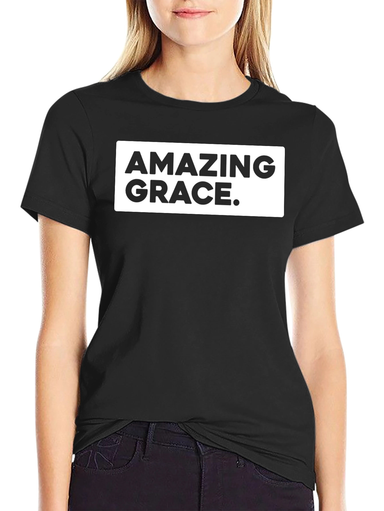 Amazing Grace Graphic Tee - Black