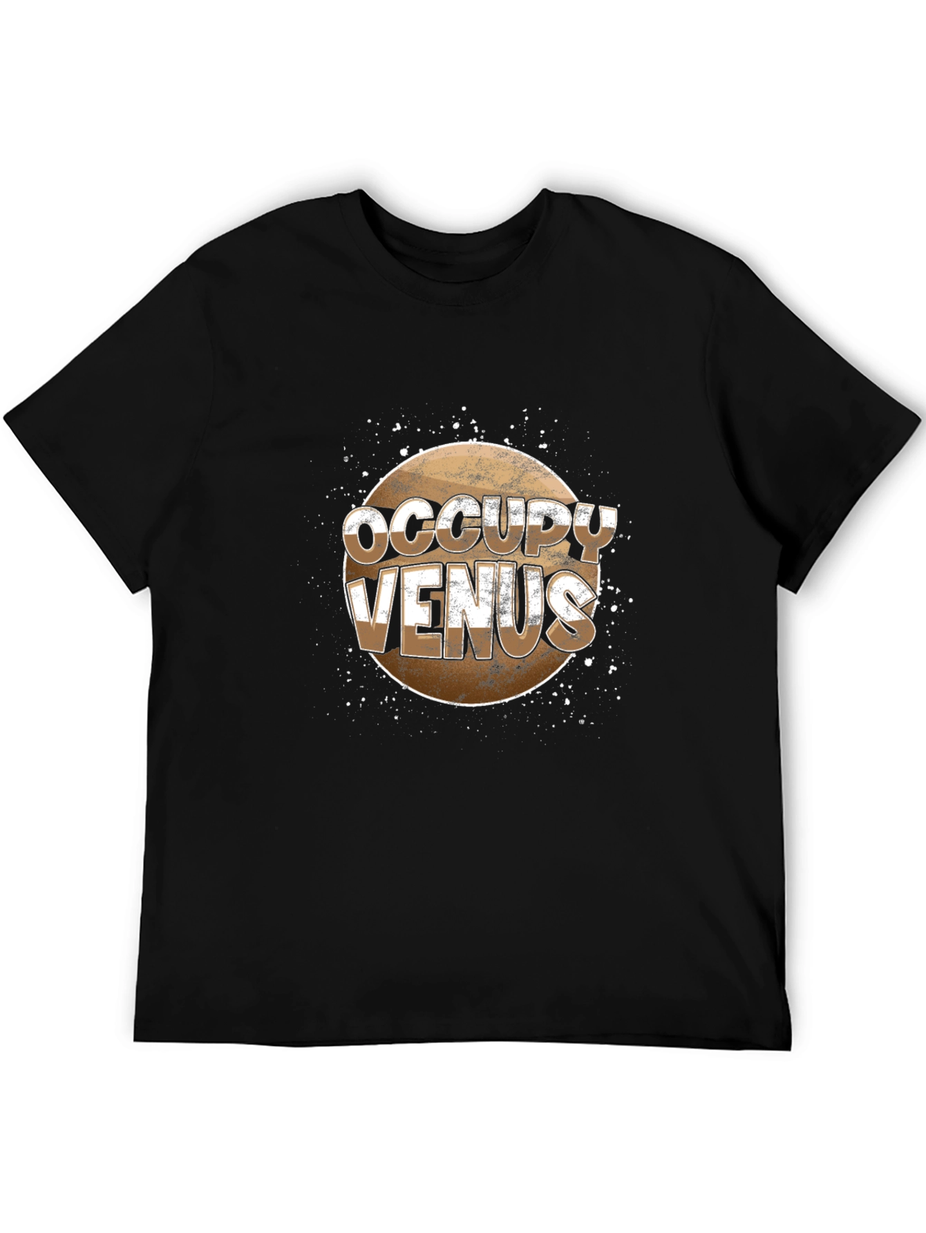 Occupy Venus Graphic Print Black T-Shirt
