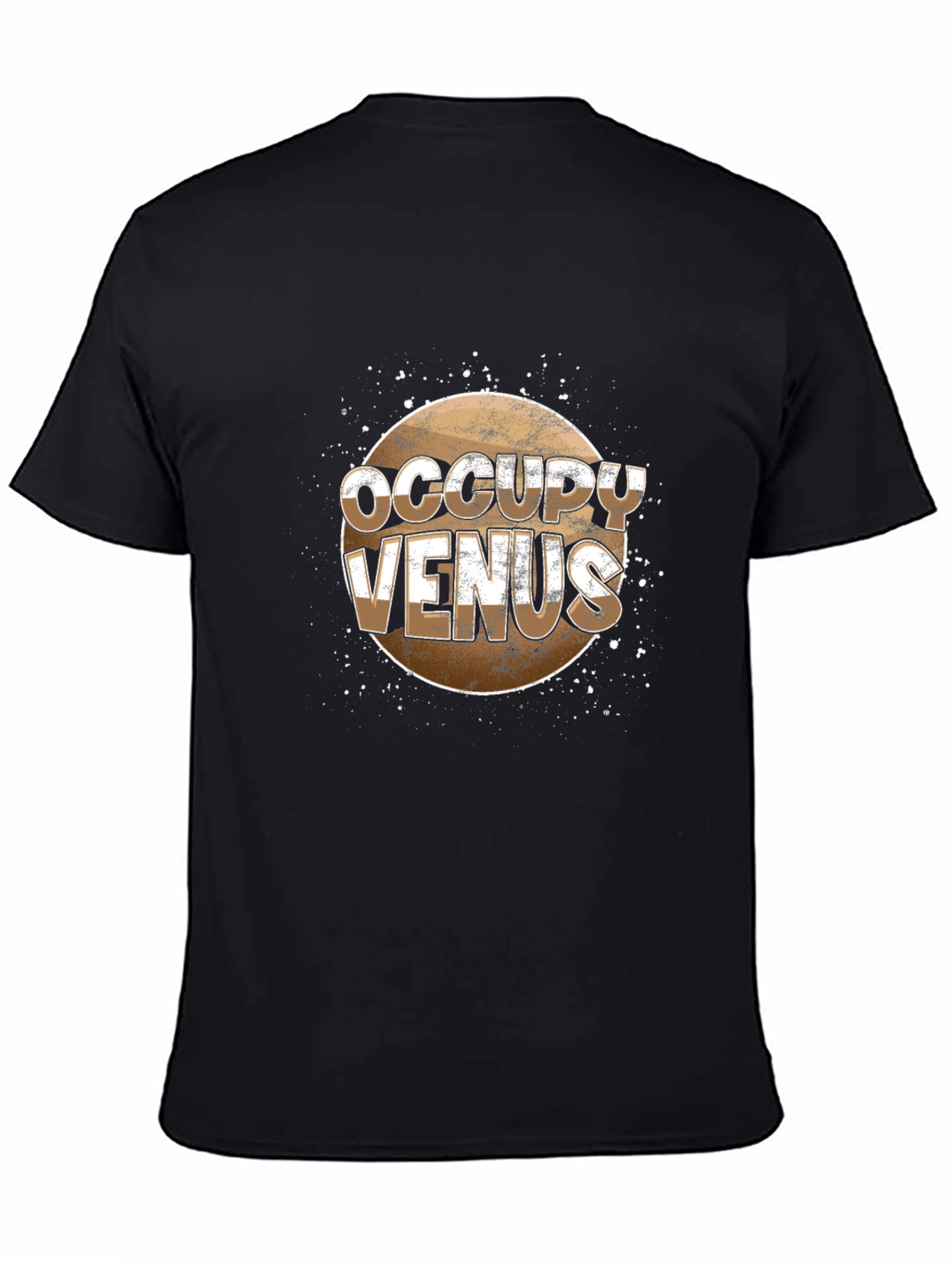 Occupy Venus Graphic Print Black T-Shirt