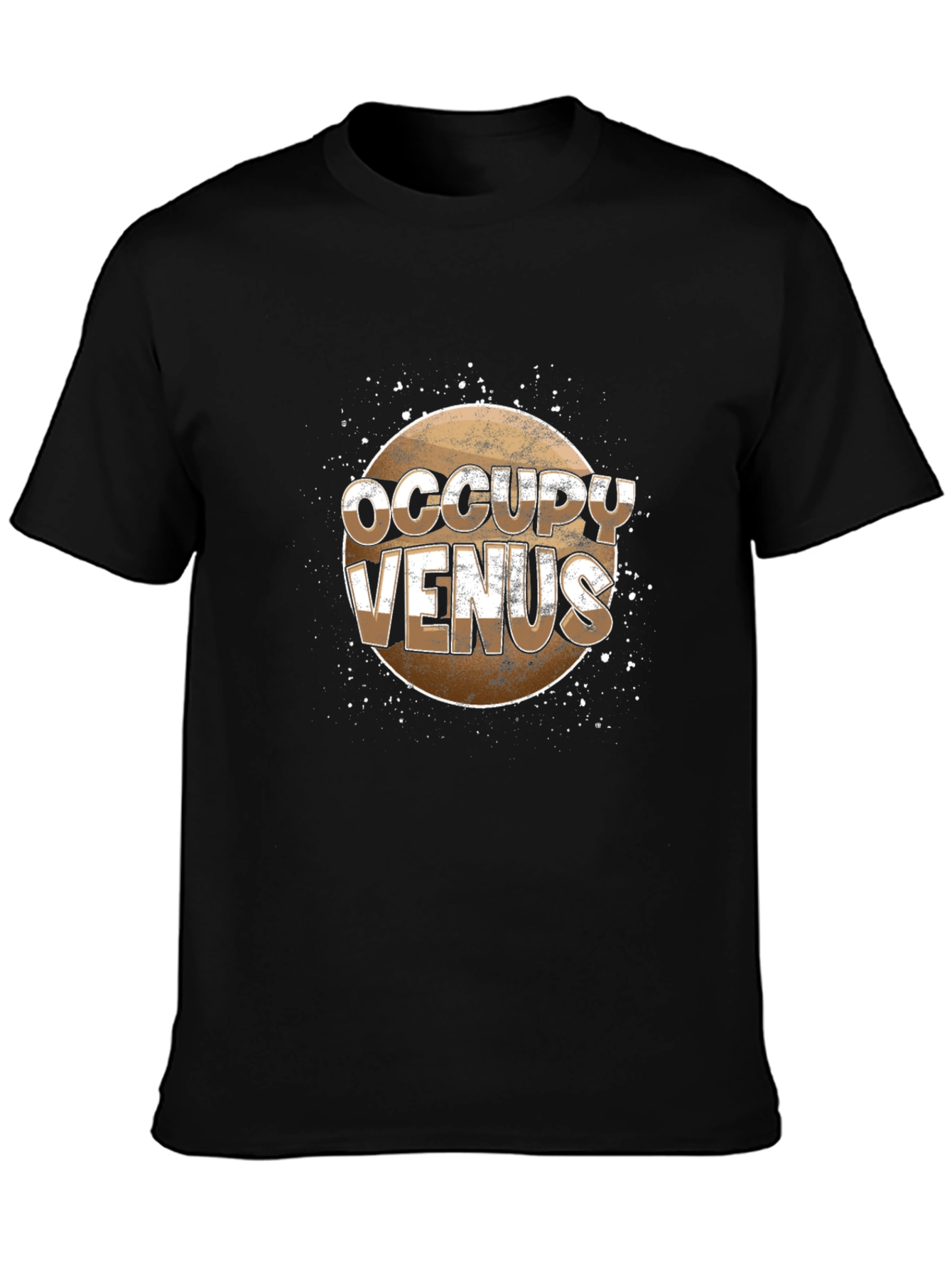 Occupy Venus Graphic Print Black T-Shirt