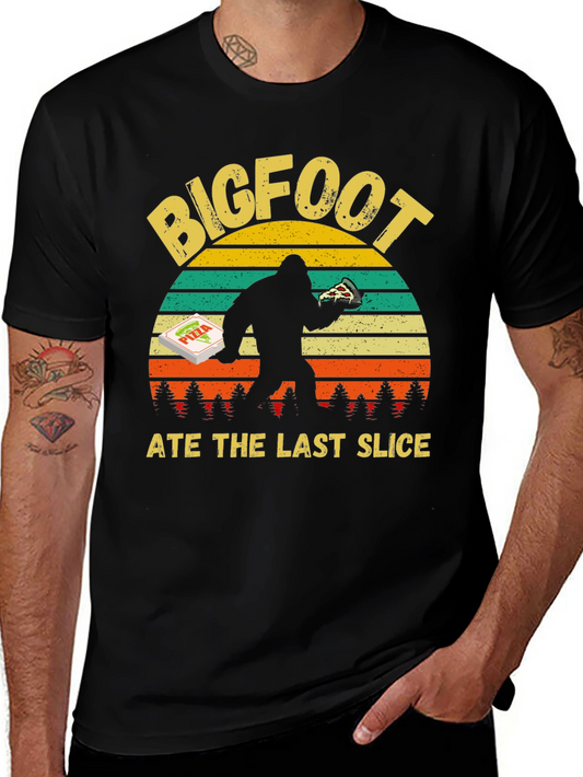 Bigfoot Pizza Graphic Tee - Last Slice Funny