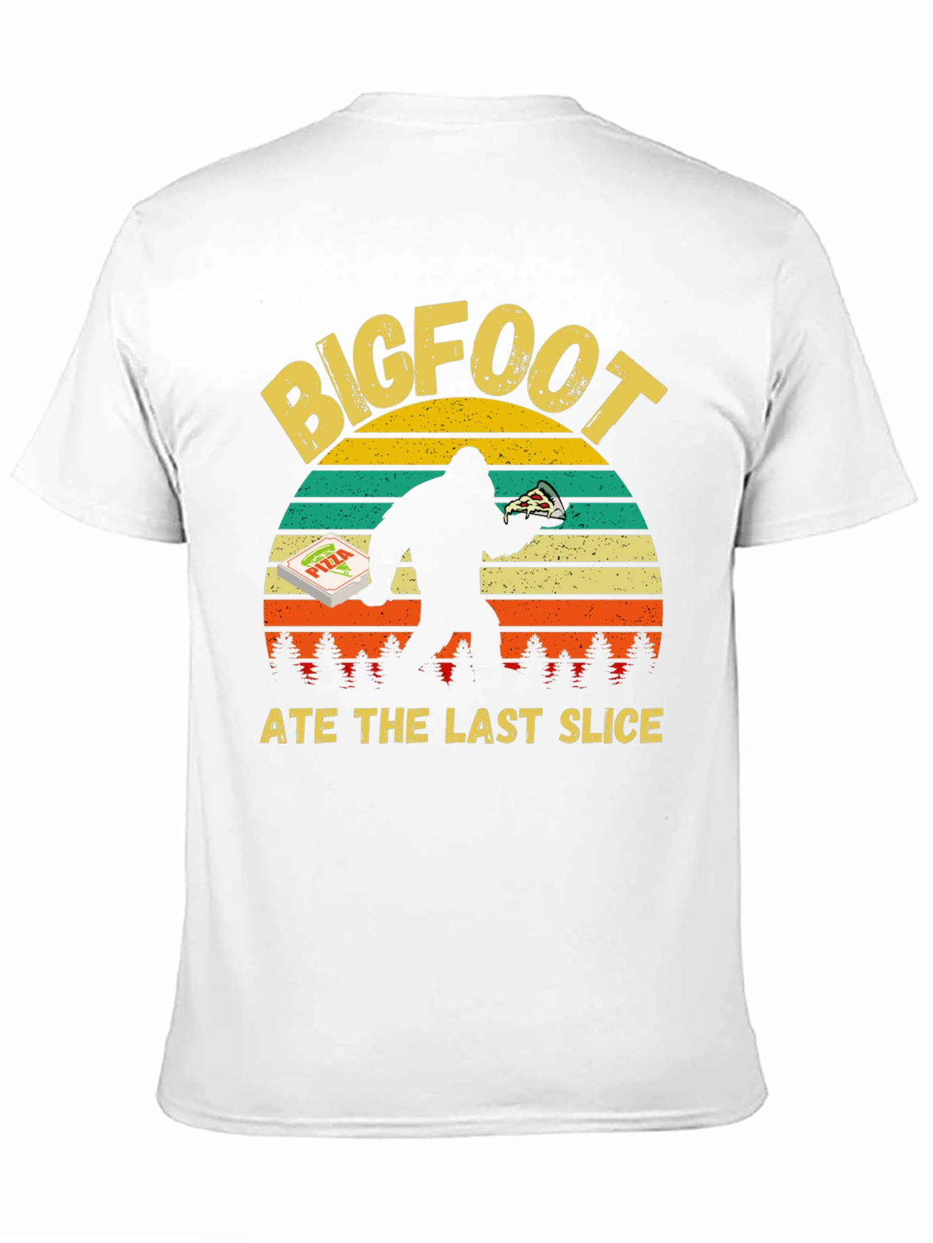 Bigfoot Pizza Graphic Tee - Last Slice Funny