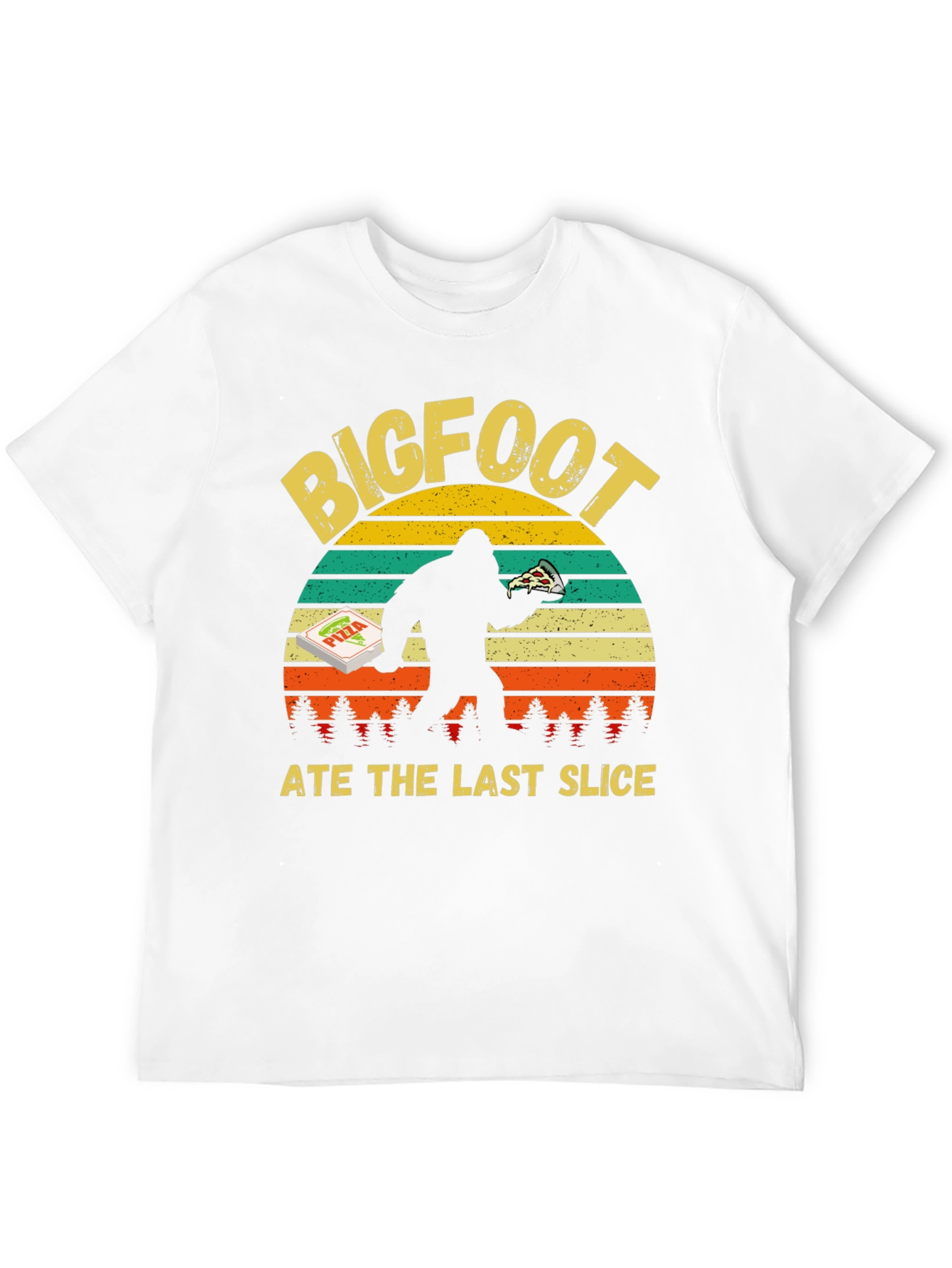 Bigfoot Pizza Graphic Tee - Last Slice Funny