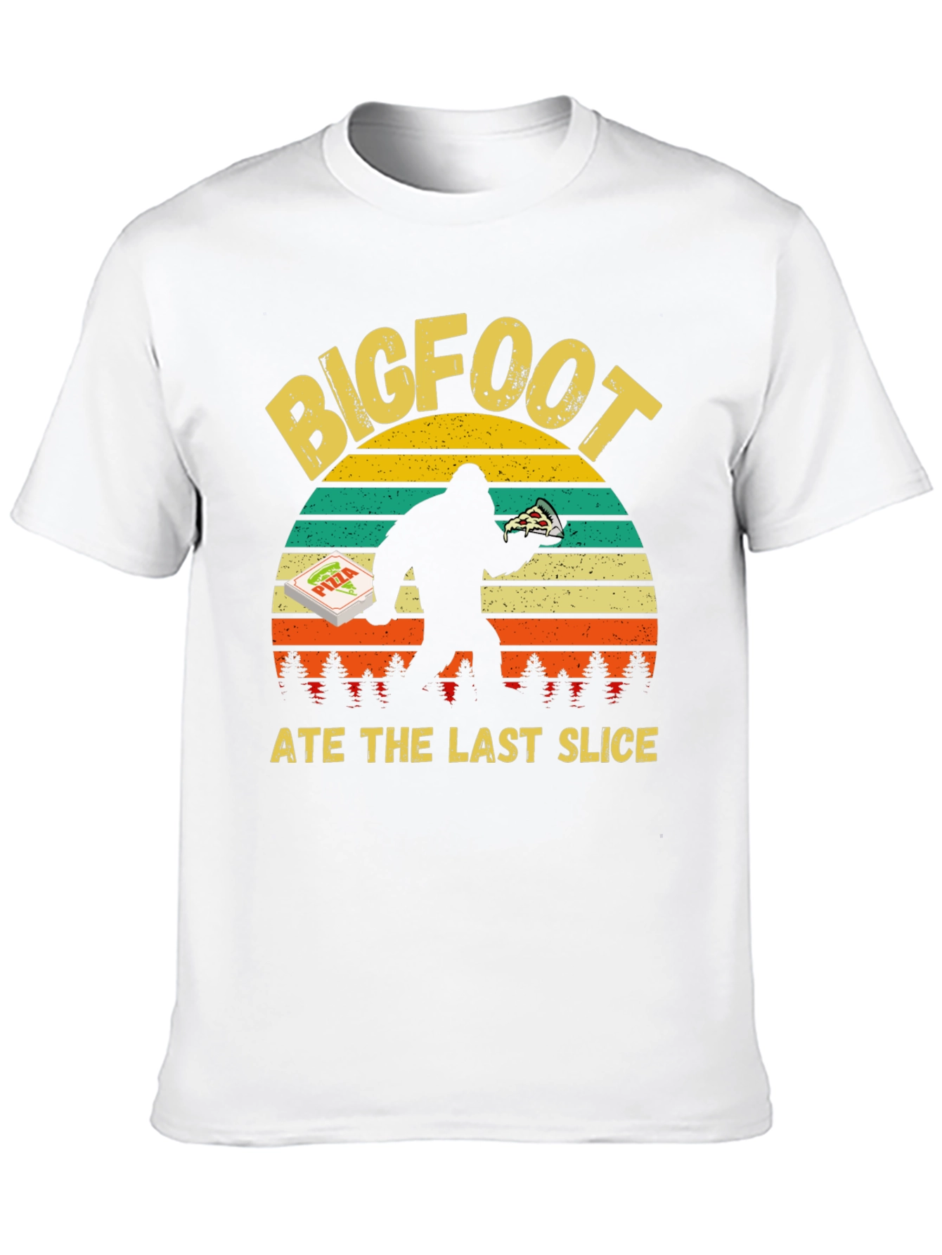 Bigfoot Pizza Graphic Tee - Last Slice Funny