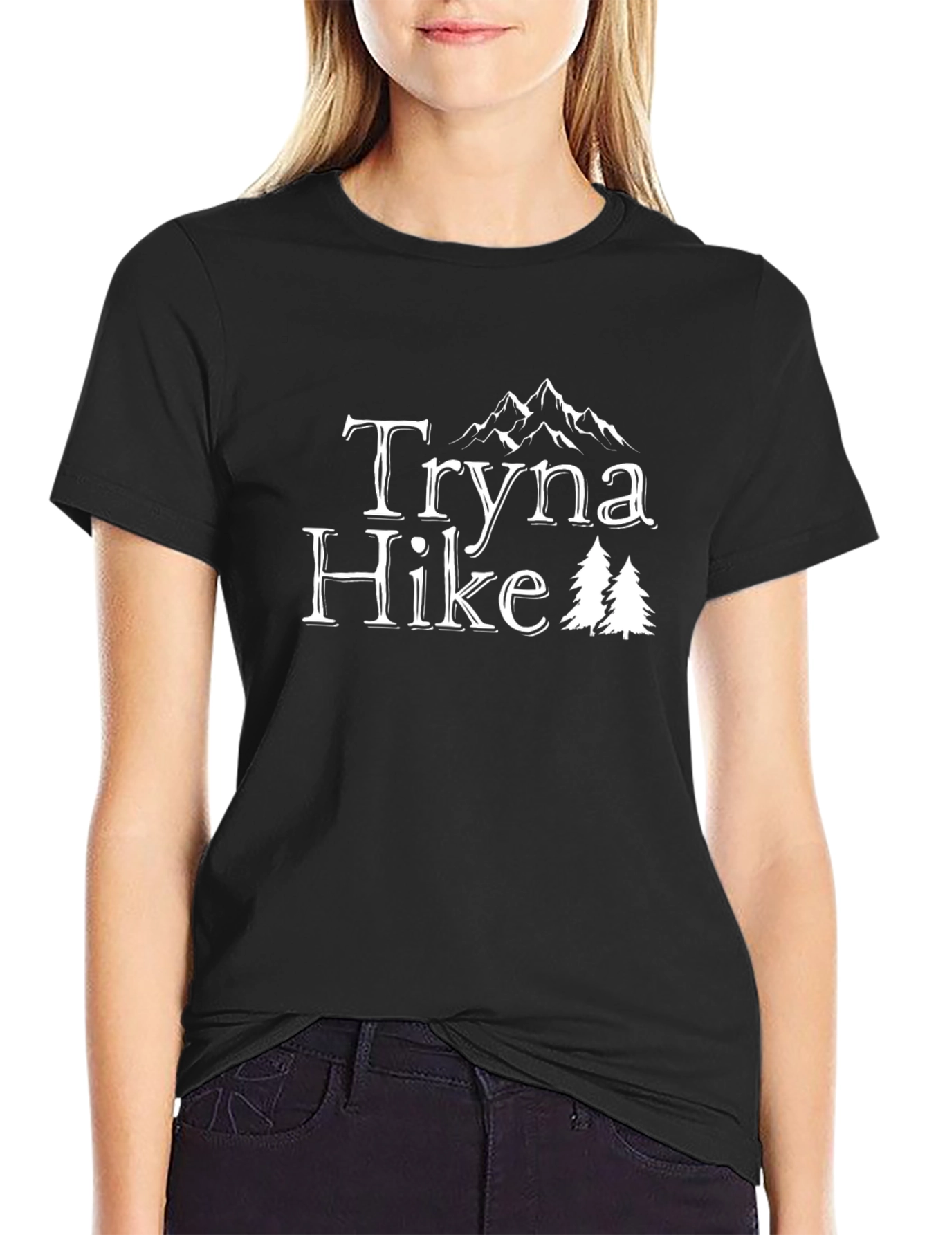Tryna Hike Mountain T-Shirt - Nature Lover Tee