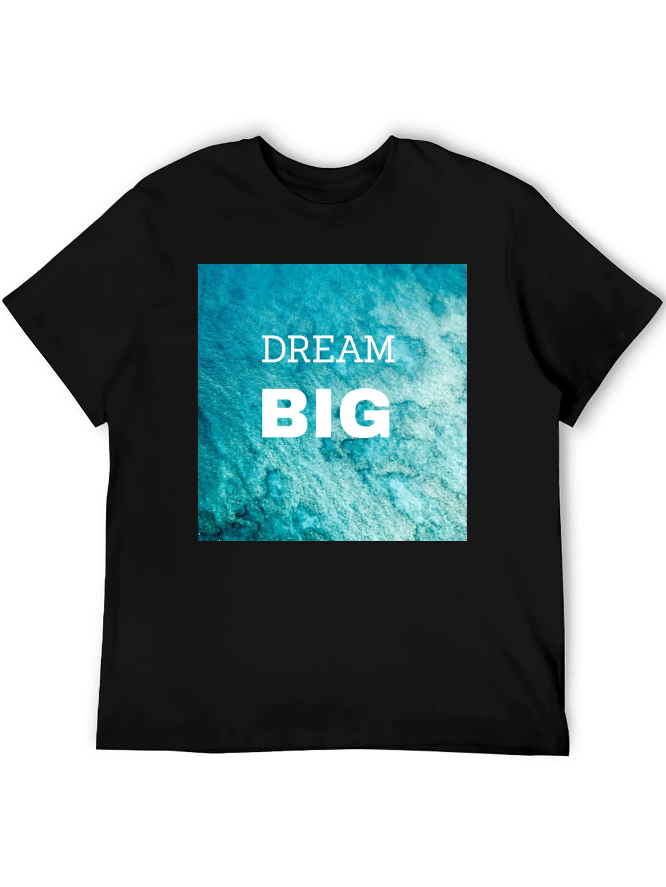 Dream Big Graphic Tee - Black Cotton T-Shirt