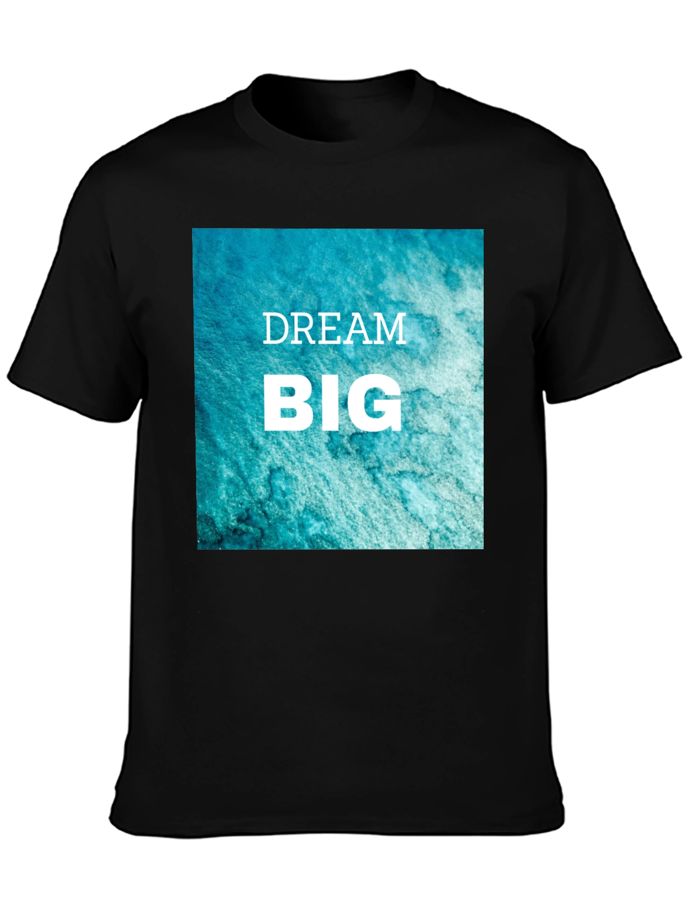 Dream Big Graphic Tee - Black Cotton T-Shirt