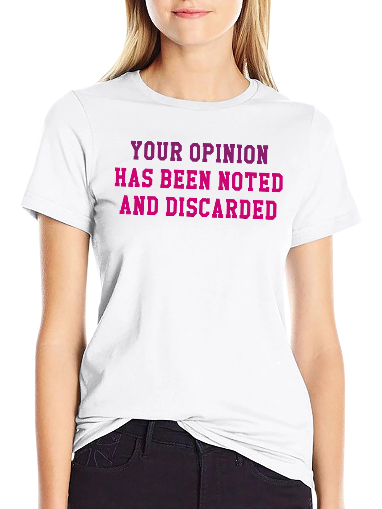 Your Opinion T-Shirt - Black Cotton Novelty Tee