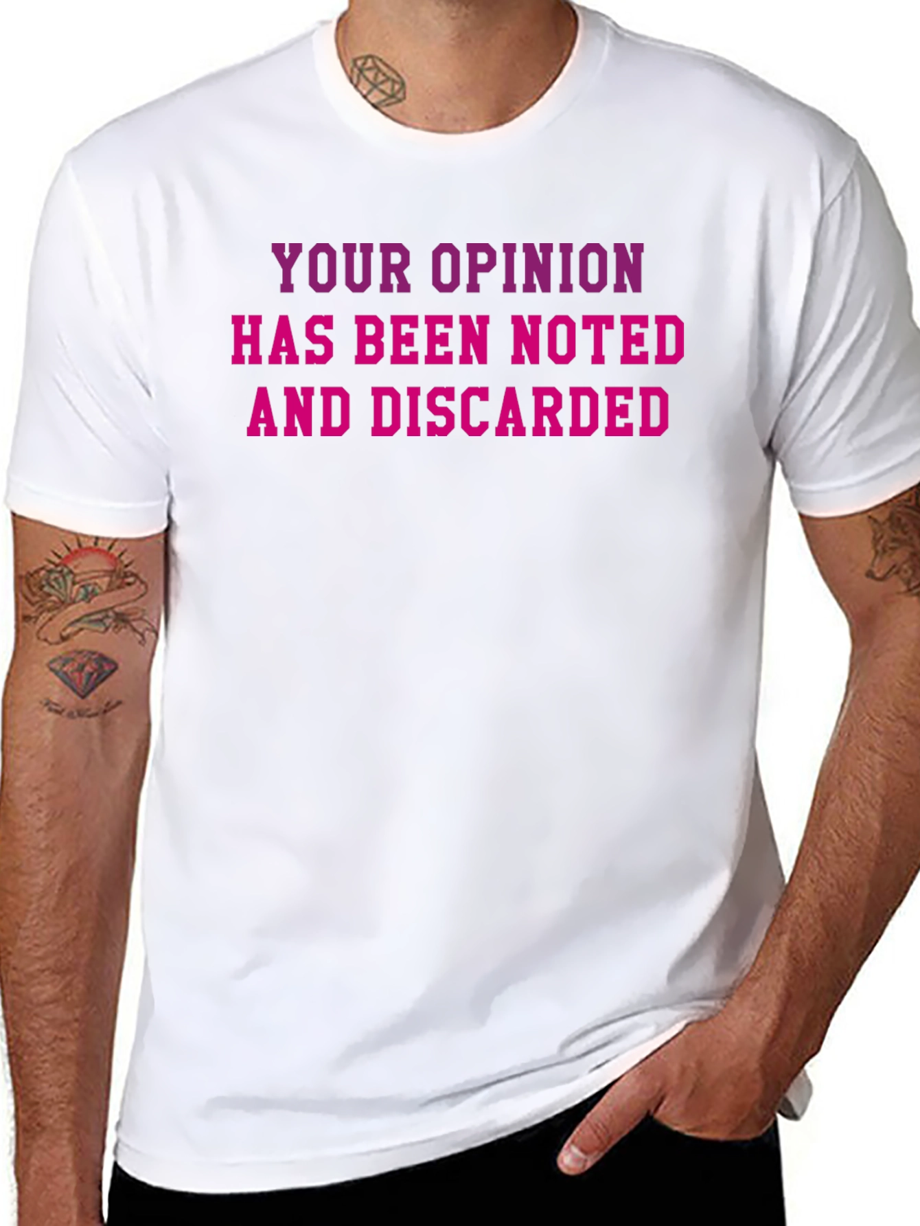 Your Opinion T-Shirt - Black Cotton Novelty Tee