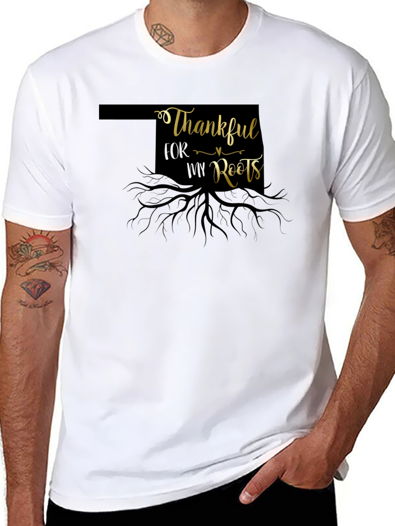 Thankful for My Roots Oklahoma T-Shirt