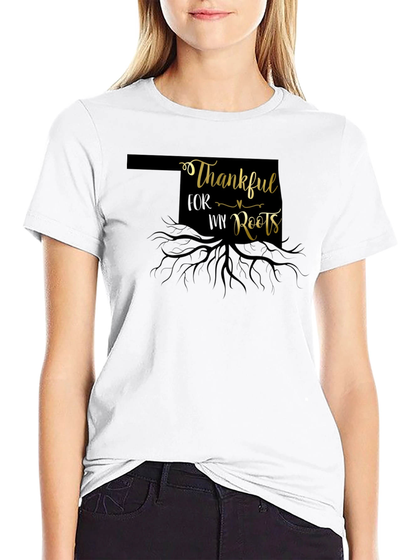 Thankful for My Roots Oklahoma T-Shirt
