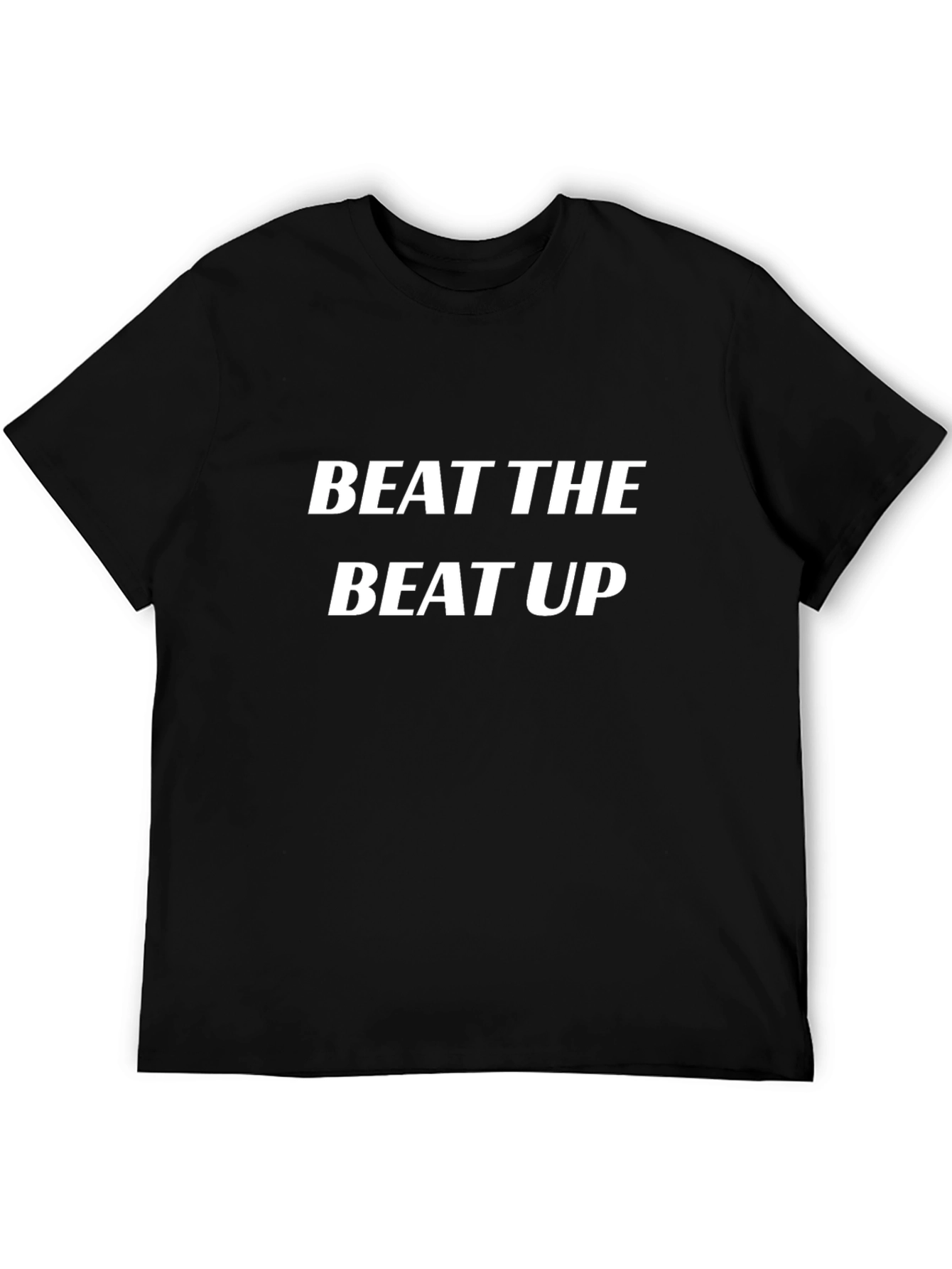Beat The Beat Up Black Graphic Tee