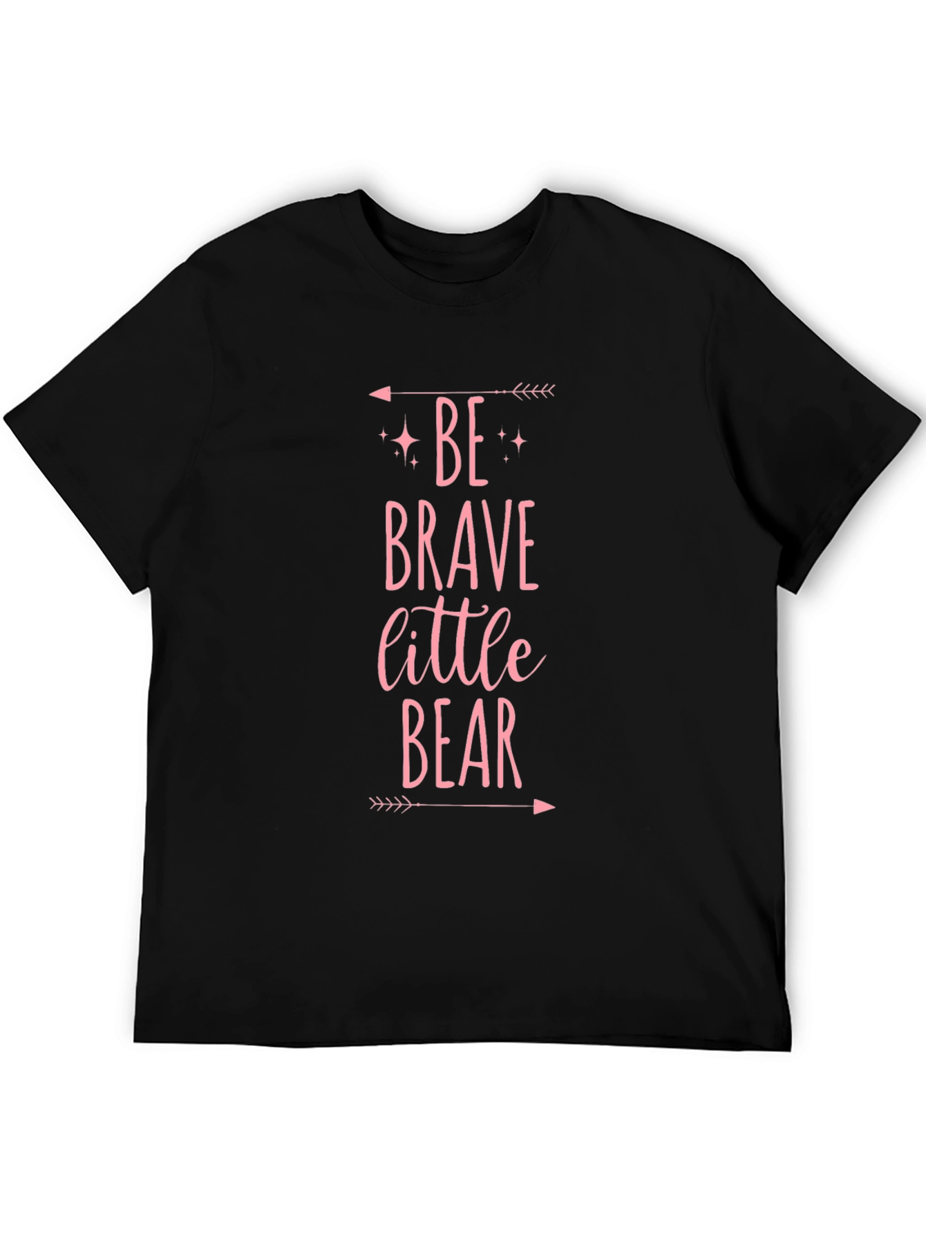 Be Brave Little Bear Graphic Tee - Black