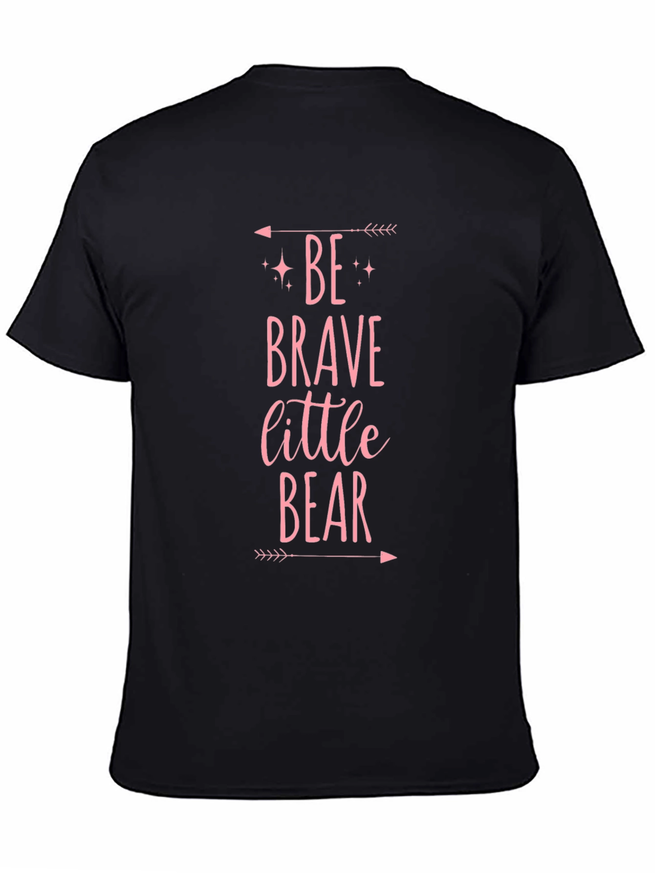 Be Brave Little Bear Graphic Tee - Black