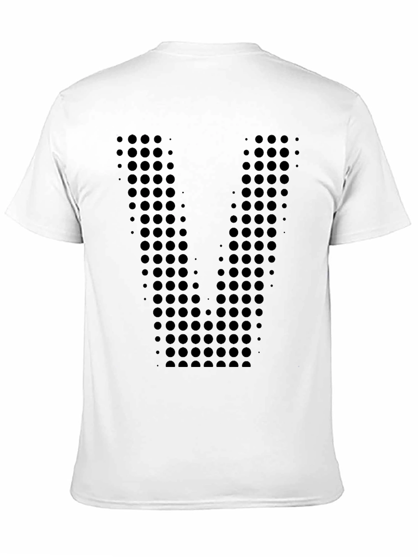 Geometric Dot Pattern Black T-Shirt