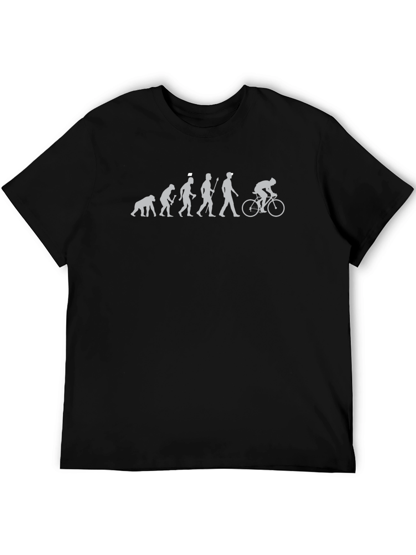 Evolution of Cyclist Black T-Shirt